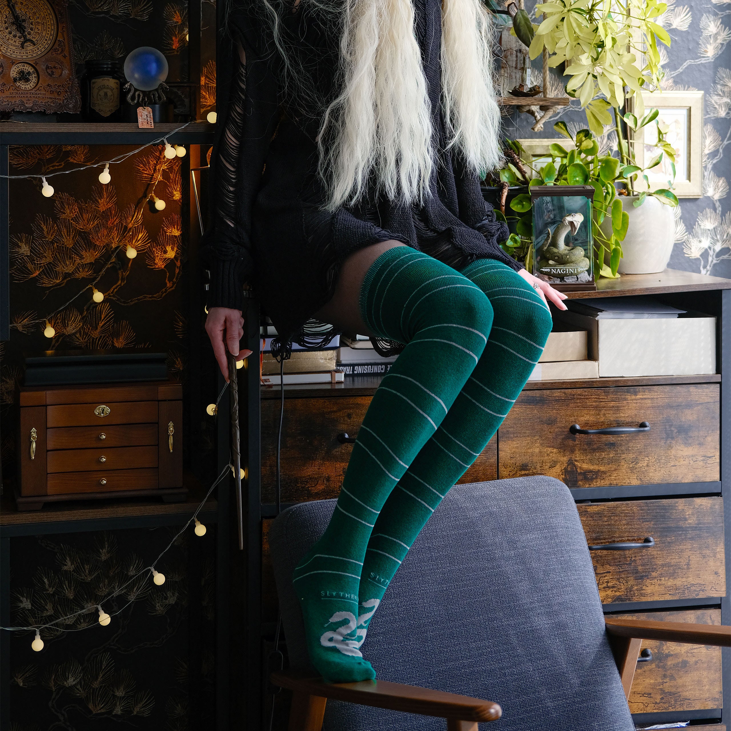 Image produit Harry Potter - Chaussettes hautes Serpentard 2 paires