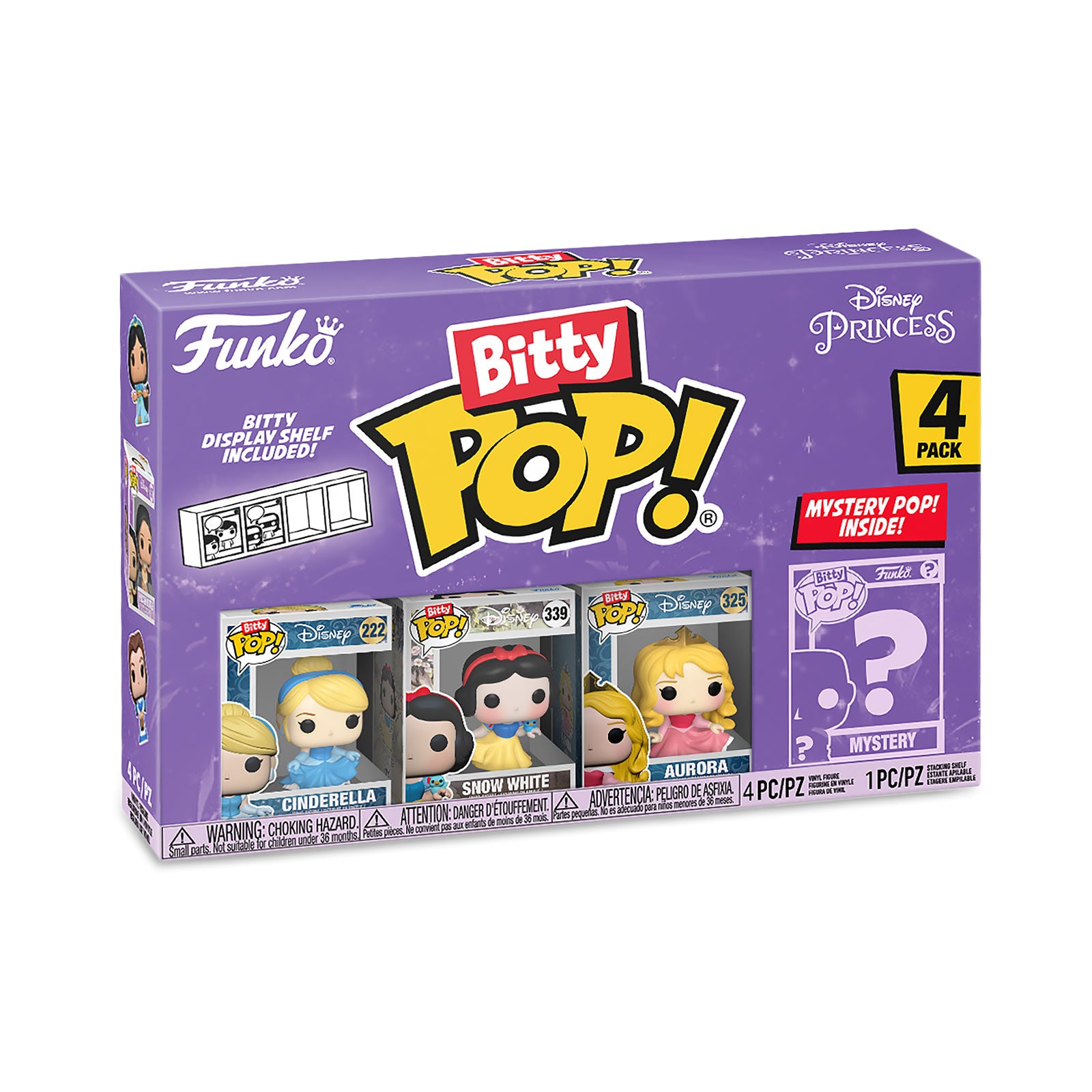 Image produit Disney Princess - Funko Bitty Pop Set de 4 figurines série 2