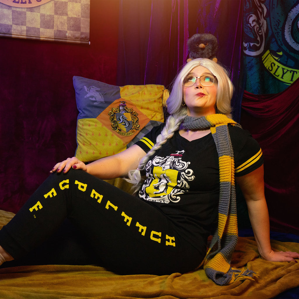 Image produit Pyjama blason Poufsouffle noir - Harry Potter