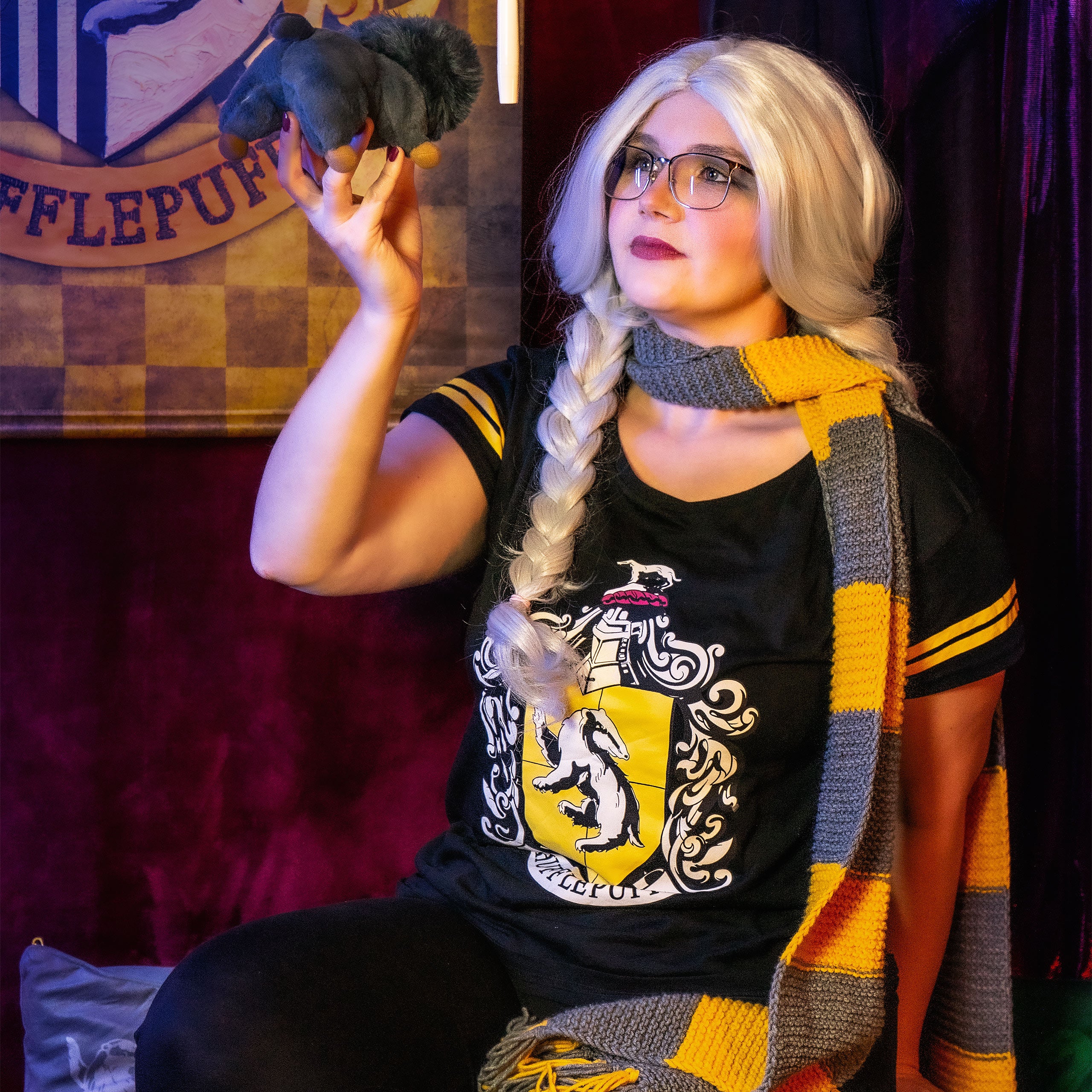 Image produit Pyjama blason Poufsouffle noir - Harry Potter