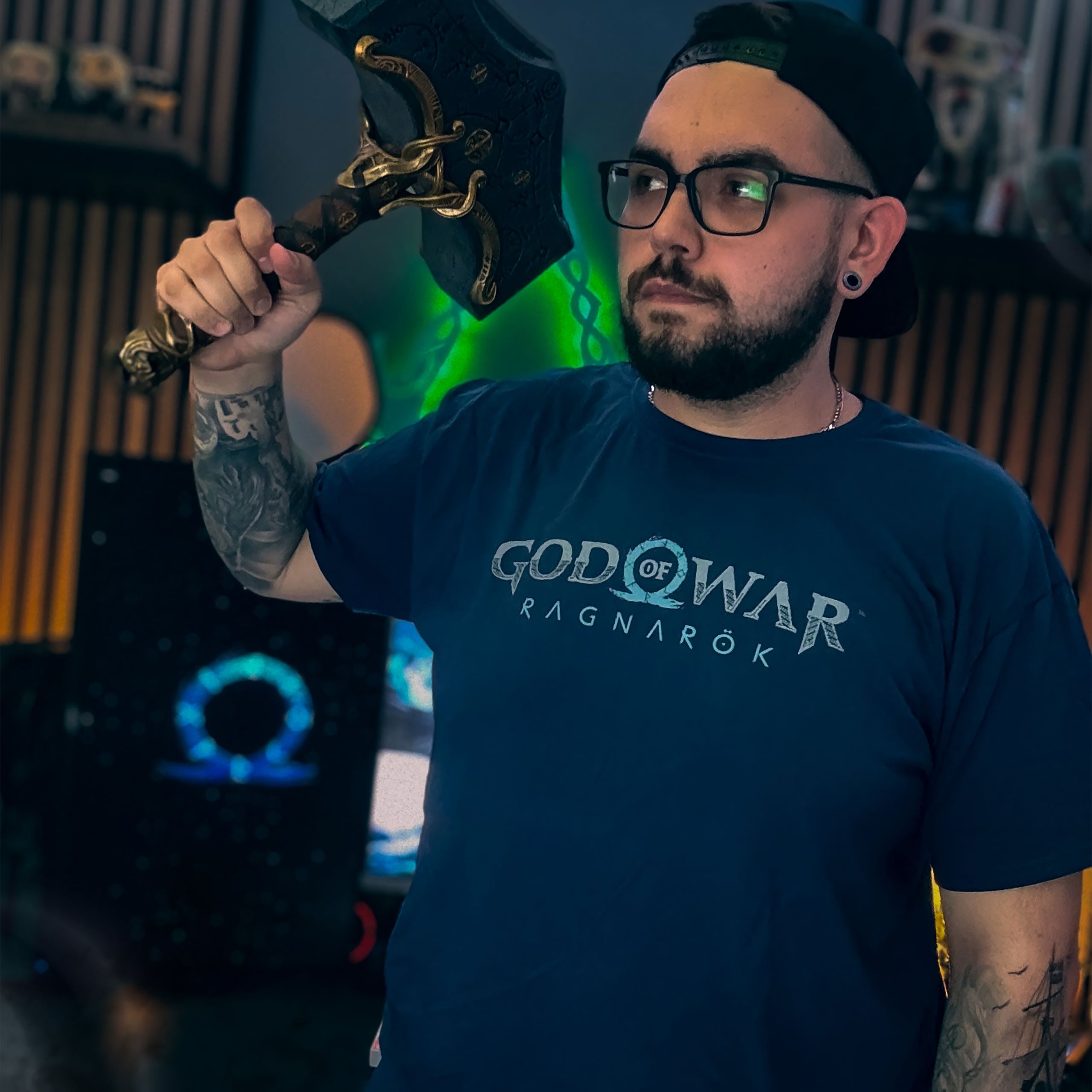 Image produit God of War Ragnarok - T-shirt logo bleu
