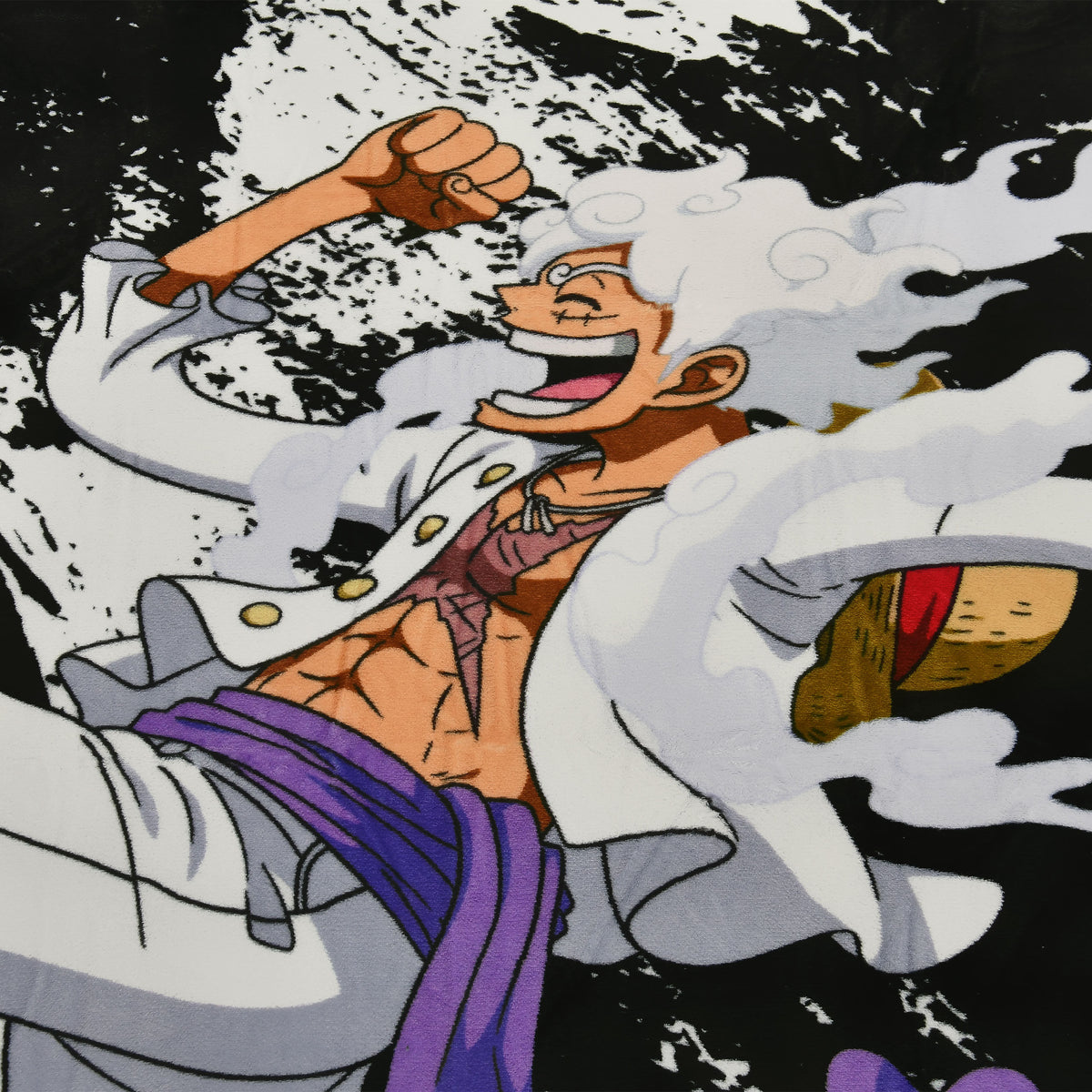 Image produit One Piece : Gear 5 - Couverture en polaire Monkey D. Luffy