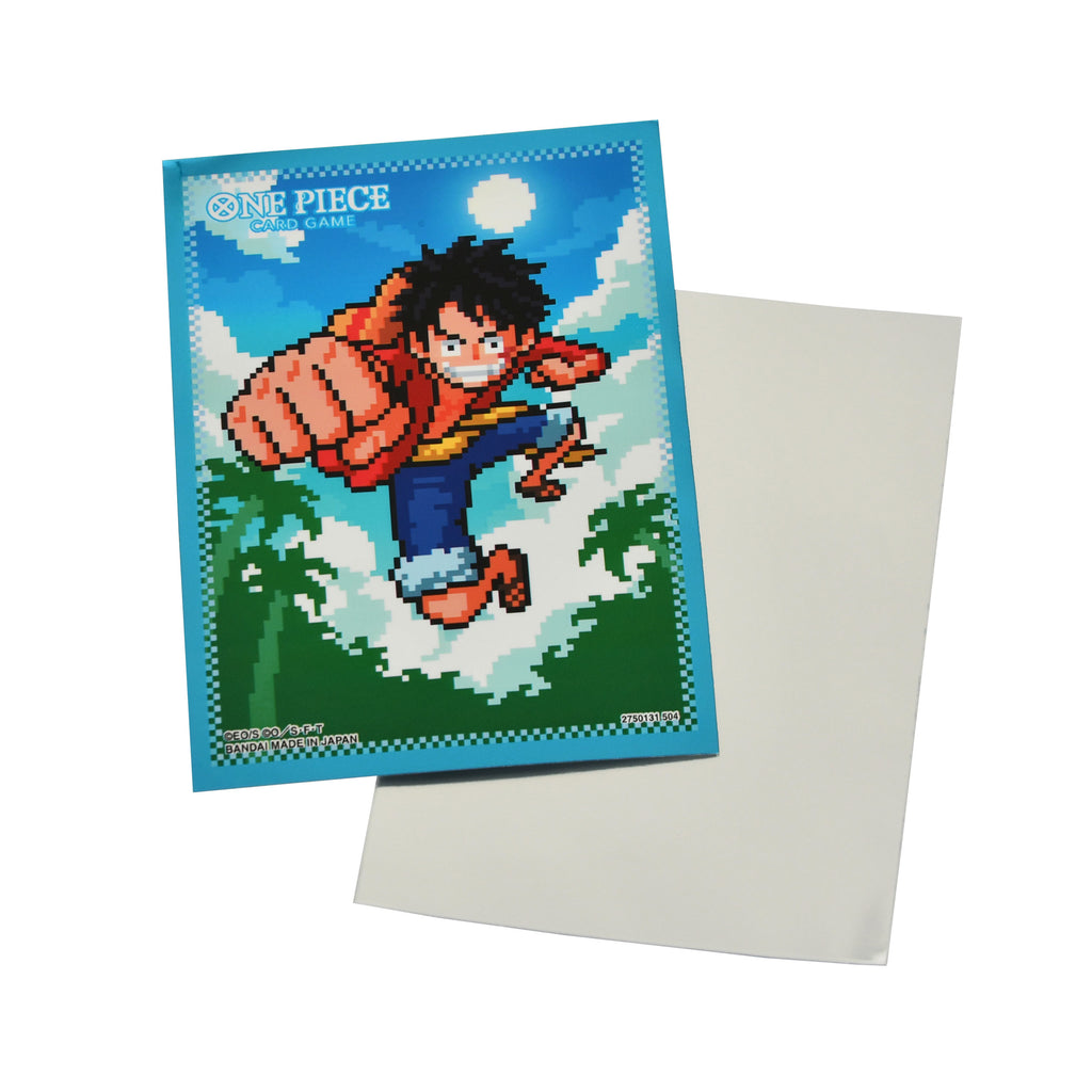 Image produit One Piece Card Game - Luffy Pixelart Official Sleeve 8 Pochettes de Cartes