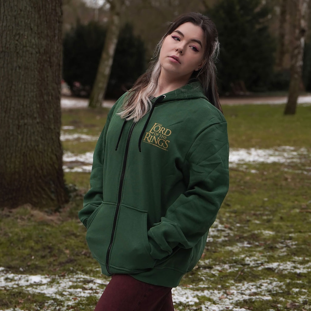 Image produit Le Seigneur des Anneaux - Veste à capuche zippée Terre du Milieu verte