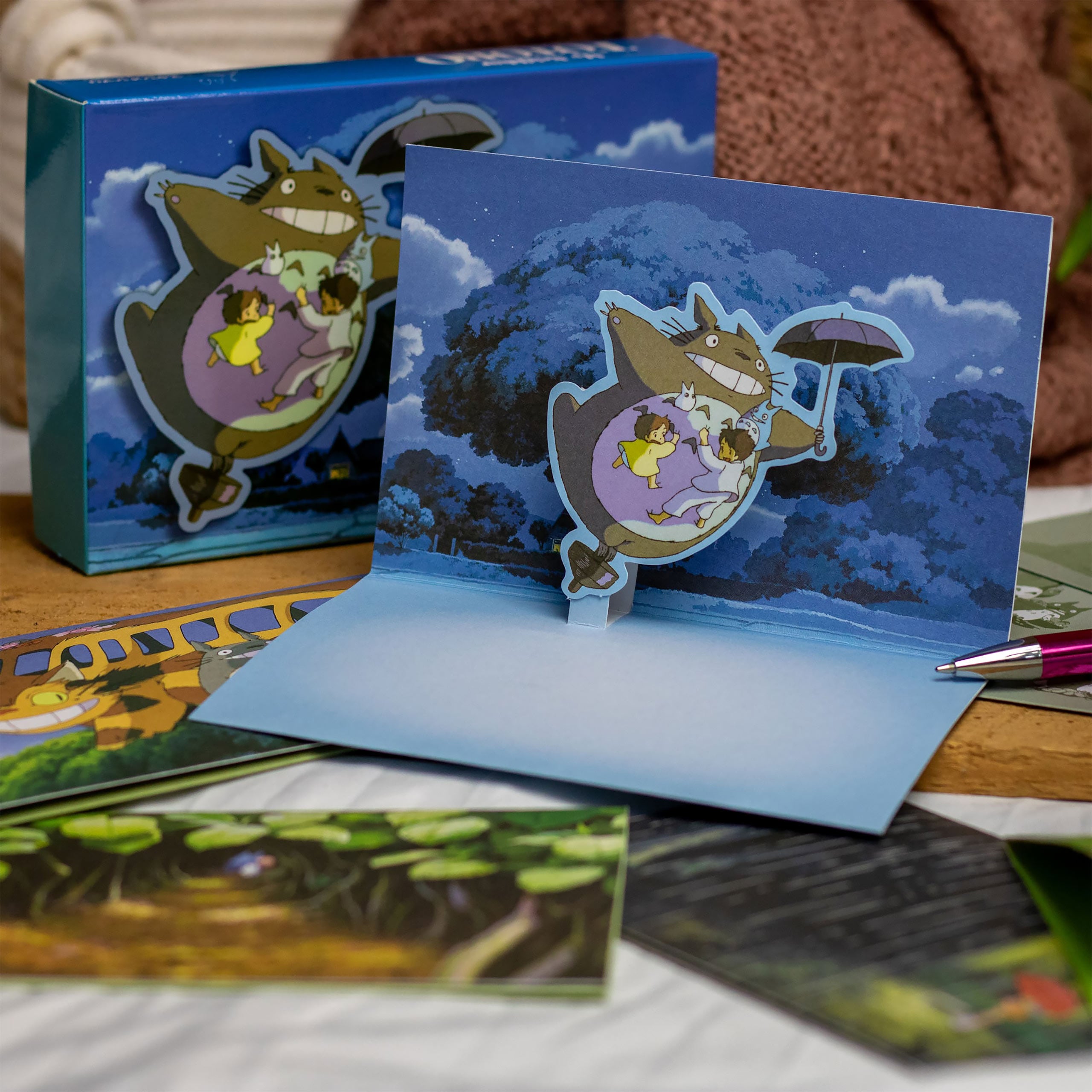 Image produit Totoro - Amis Cartes Postales 3D Pop-Up Set de 10
