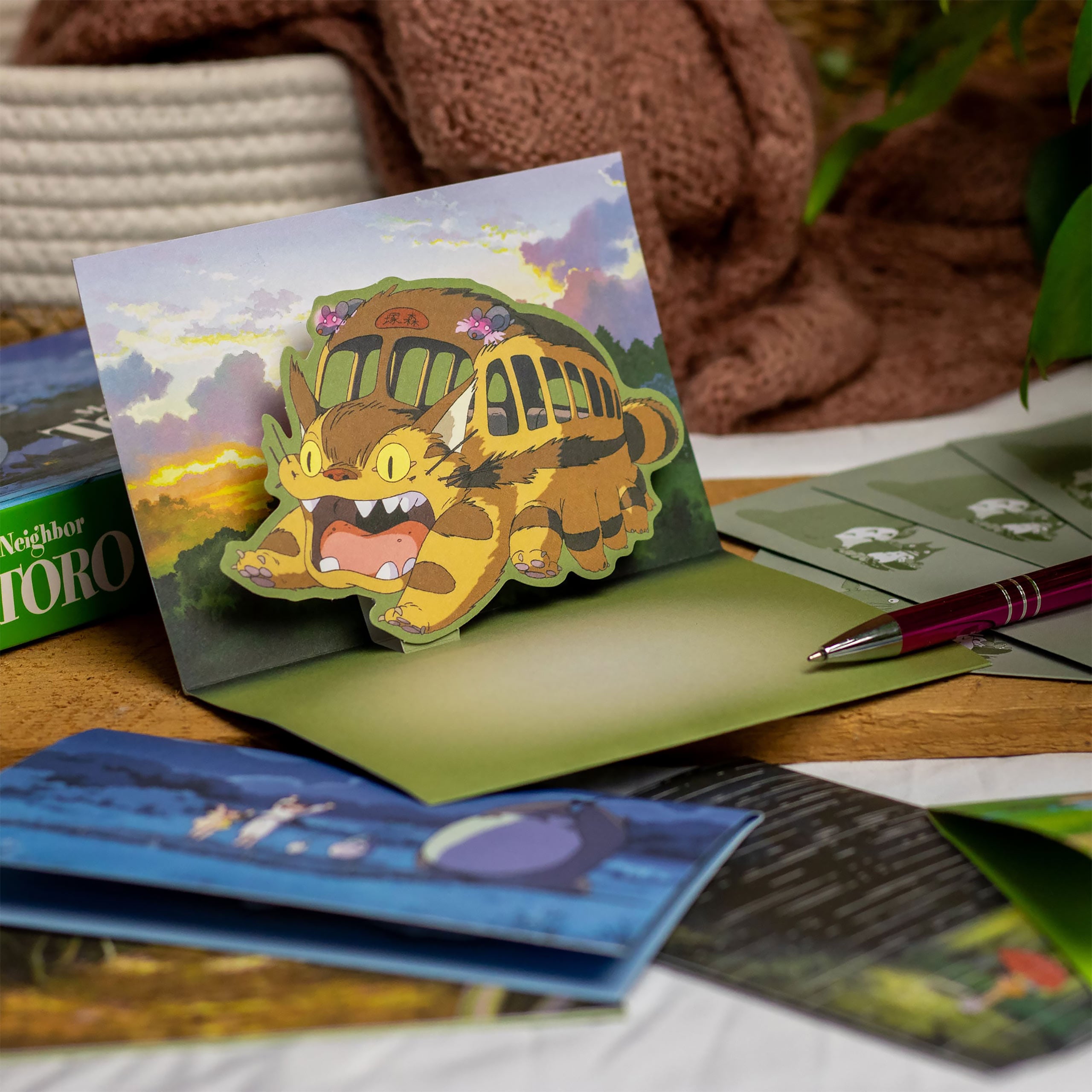 Image produit Totoro - Amis Cartes Postales 3D Pop-Up Set de 10