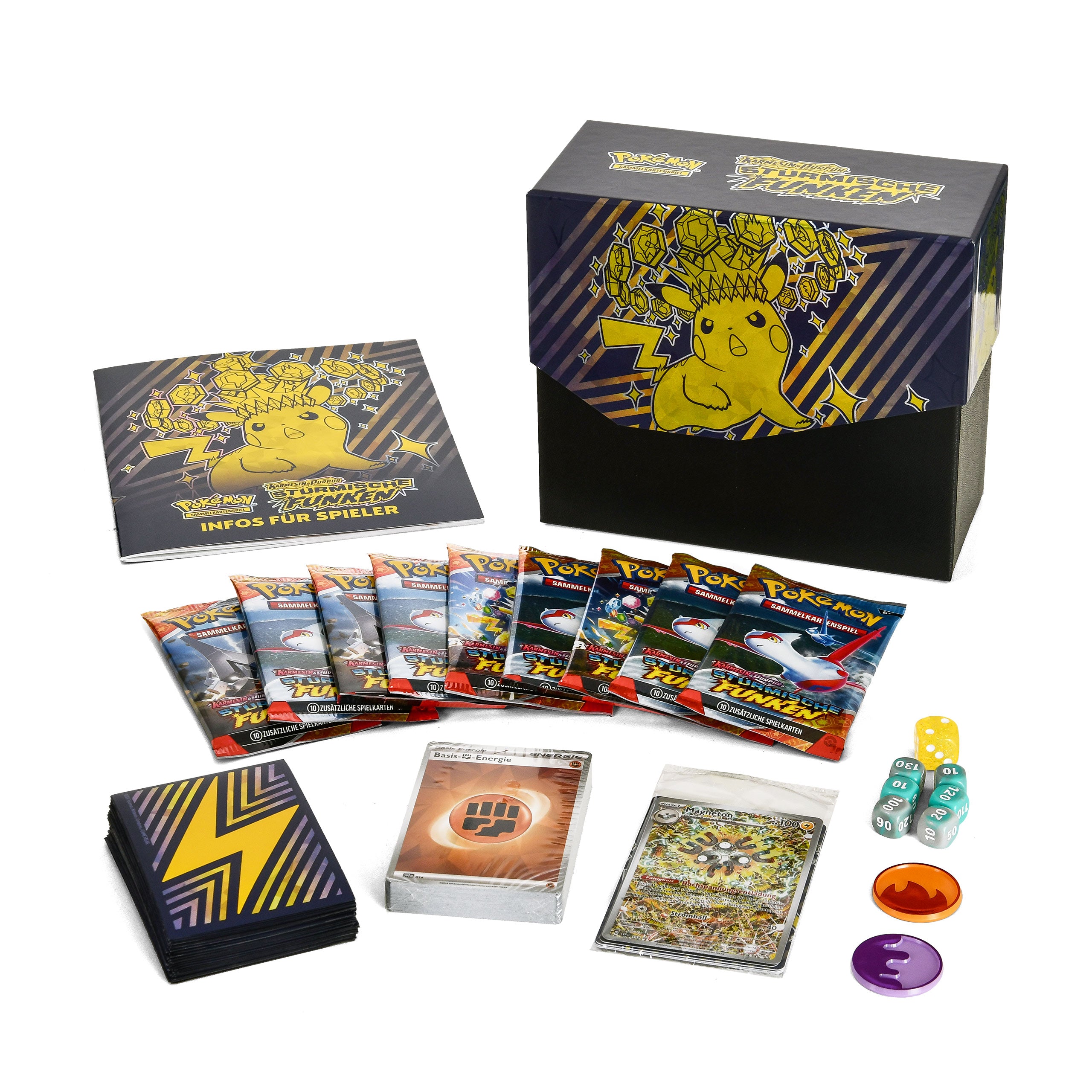 Image produit Pokemon - Cramoisi & Pourpre Étincelles Orageuses Boîte d'Entraîneur Elite