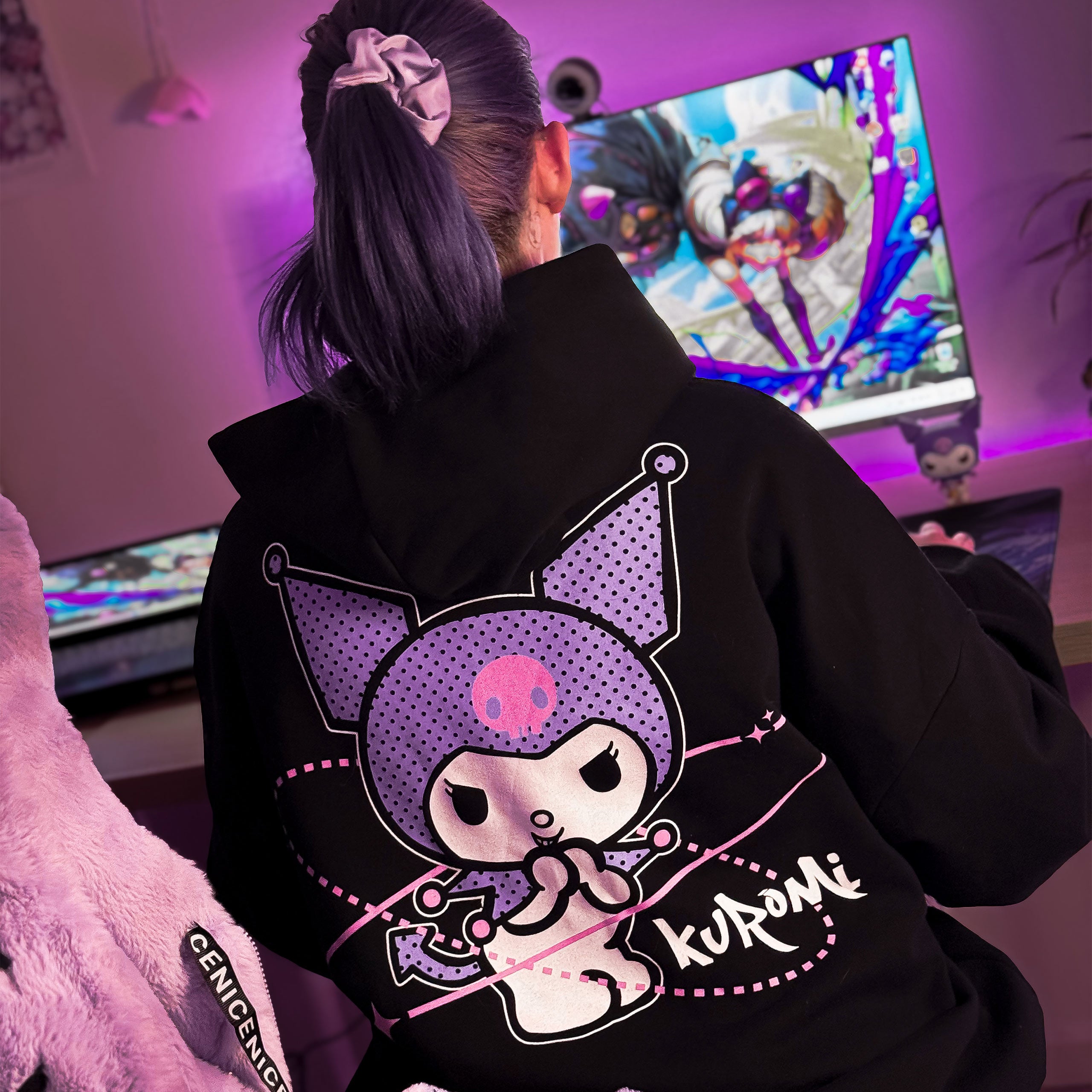 Image produit Sanrio - Sweat à capuche Kuromi noir