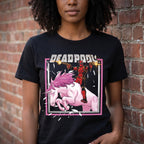 Image produit Deadpool - T-shirt Pink Unicorn Ride noir