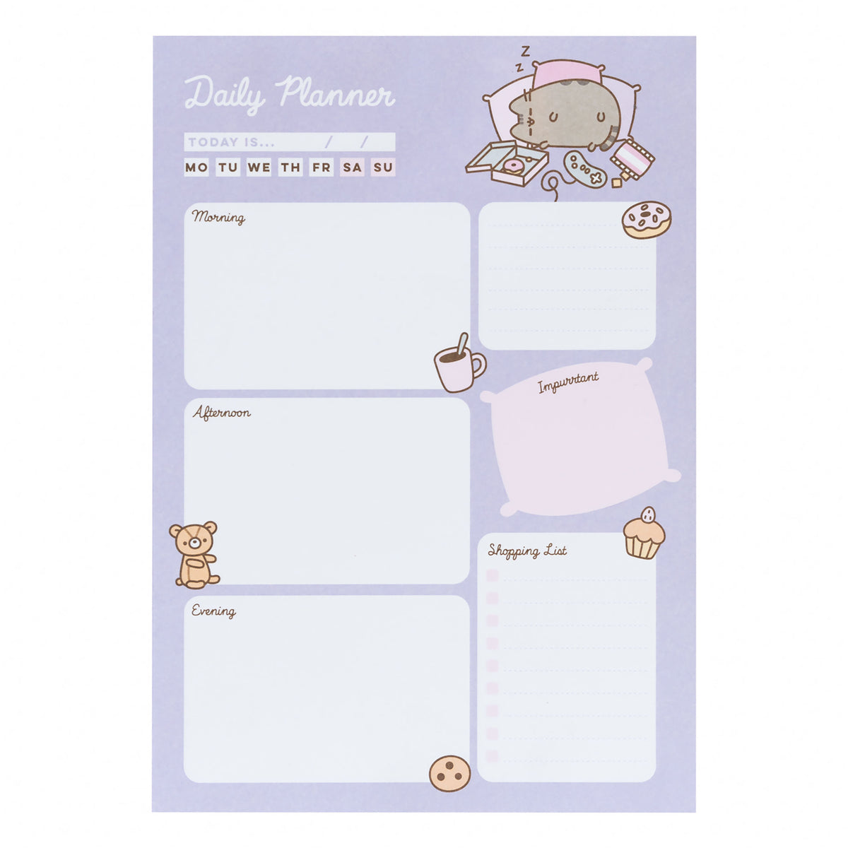 Image produit Pusheen - Planificateur quotidien de sommeil