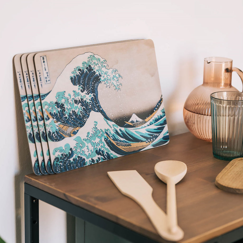 Image produit La grande vague de Kanagawa - Ensemble de 4 planches à déjeuner Katsushika Hokusai