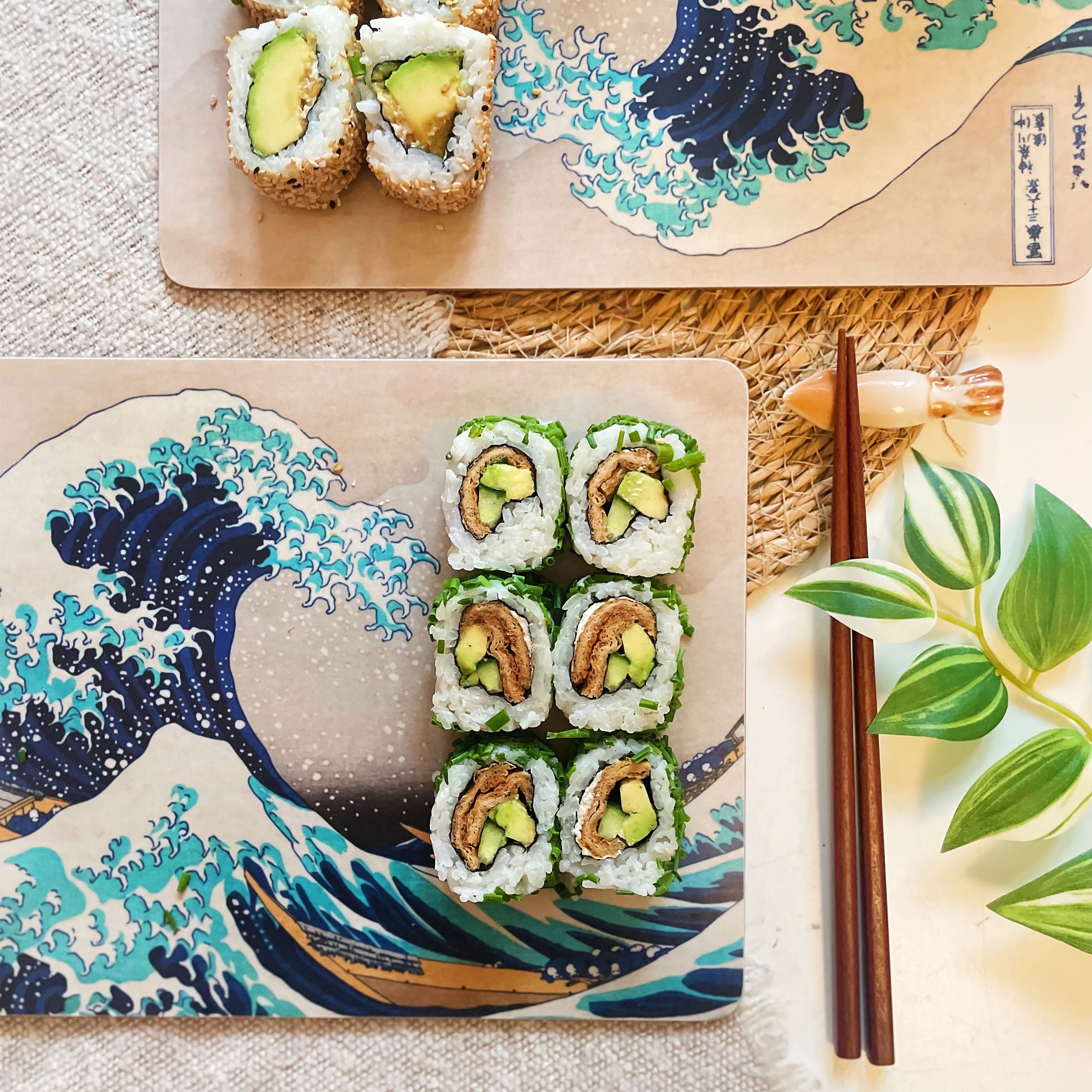 Image produit La grande vague de Kanagawa - Ensemble de 4 planches à déjeuner Katsushika Hokusai