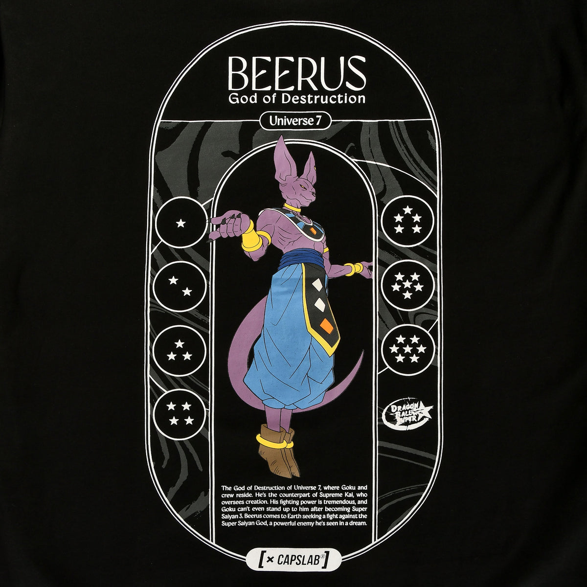 Image produit Dragon Ball Super - T-shirt Beerus Dieu de la Destruction noir