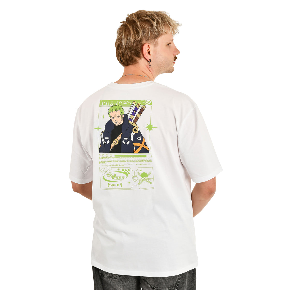 Image produit One Piece - T-shirt oversize Zoro Capslab blanc