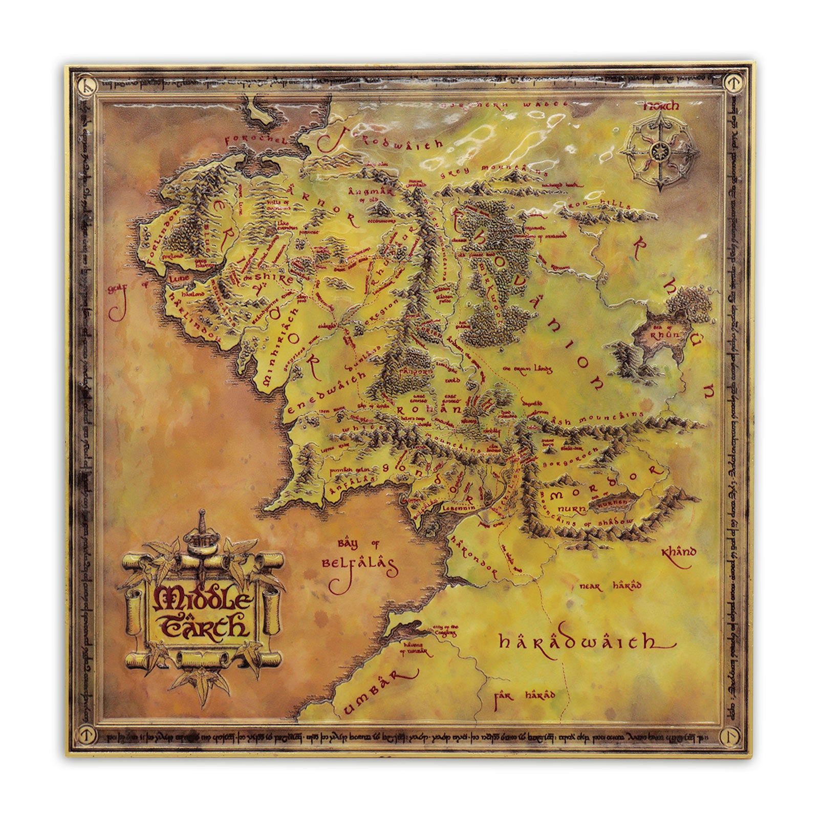 Image produit Le Seigneur des Anneaux - Réplique de la Carte de la Terre du Milieu Édition Limitée