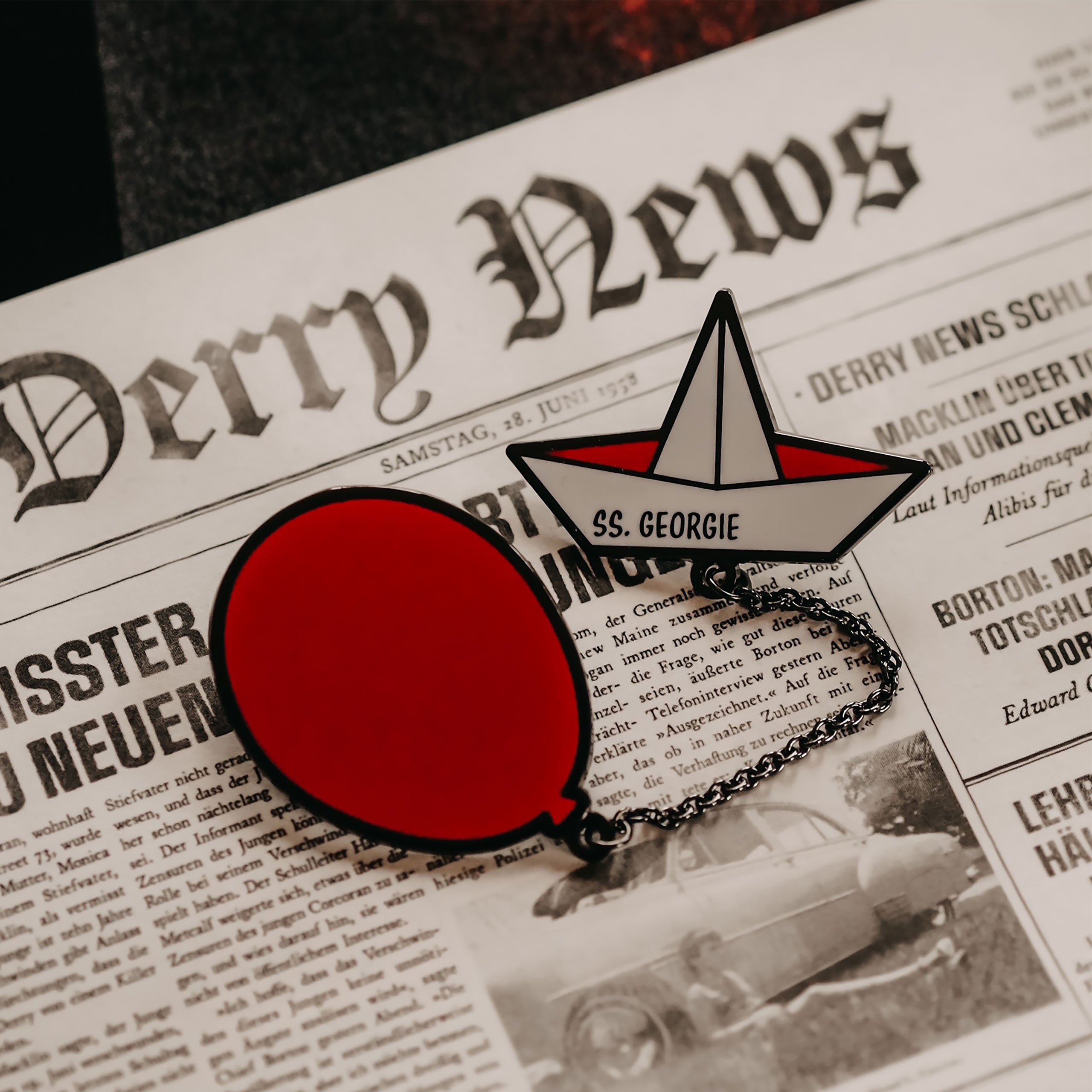 Image produit Ça de Stephen King - Ensemble de pin's Ballon et Bateau