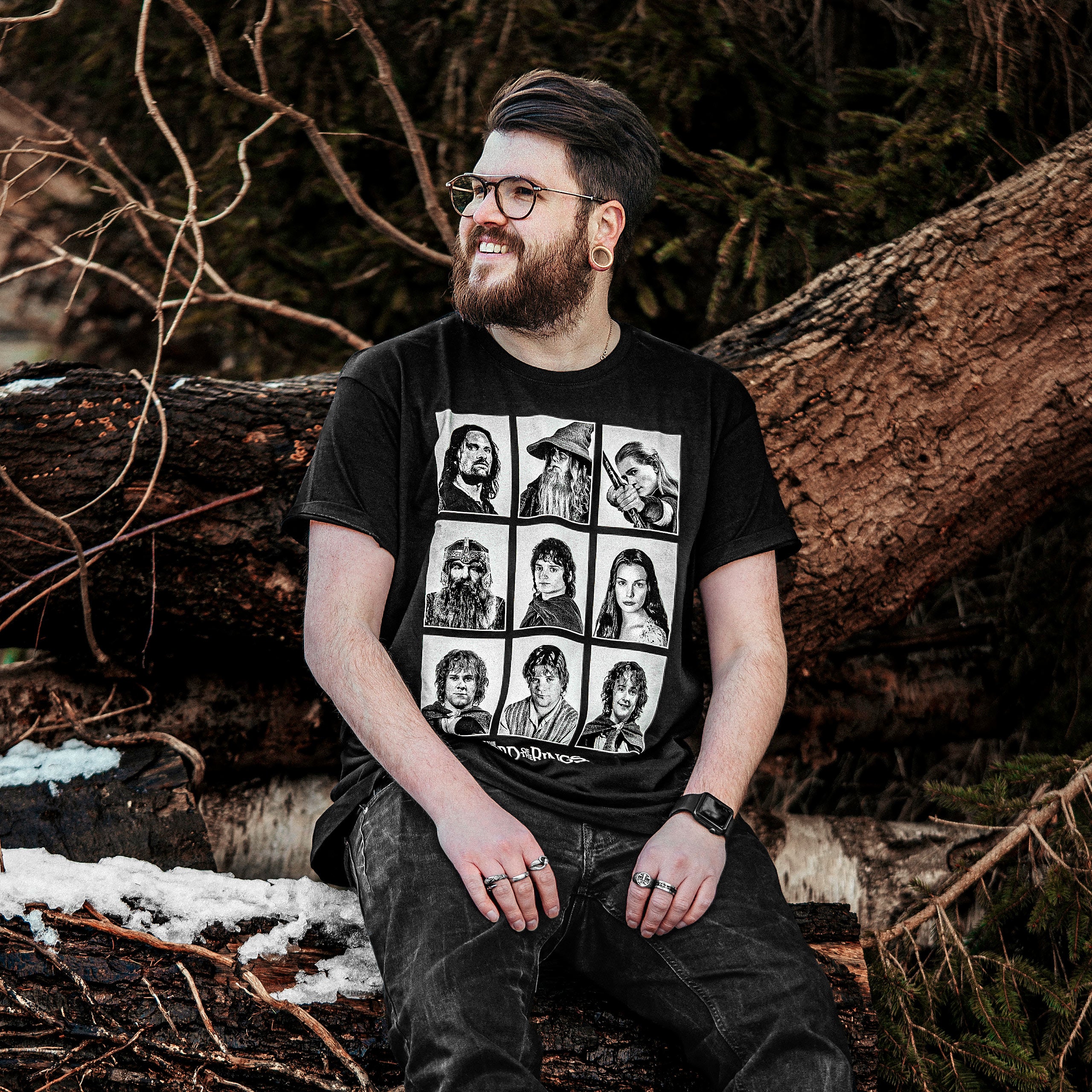 Image produit Seigneur des Anneaux - T-shirt d'équipage noir