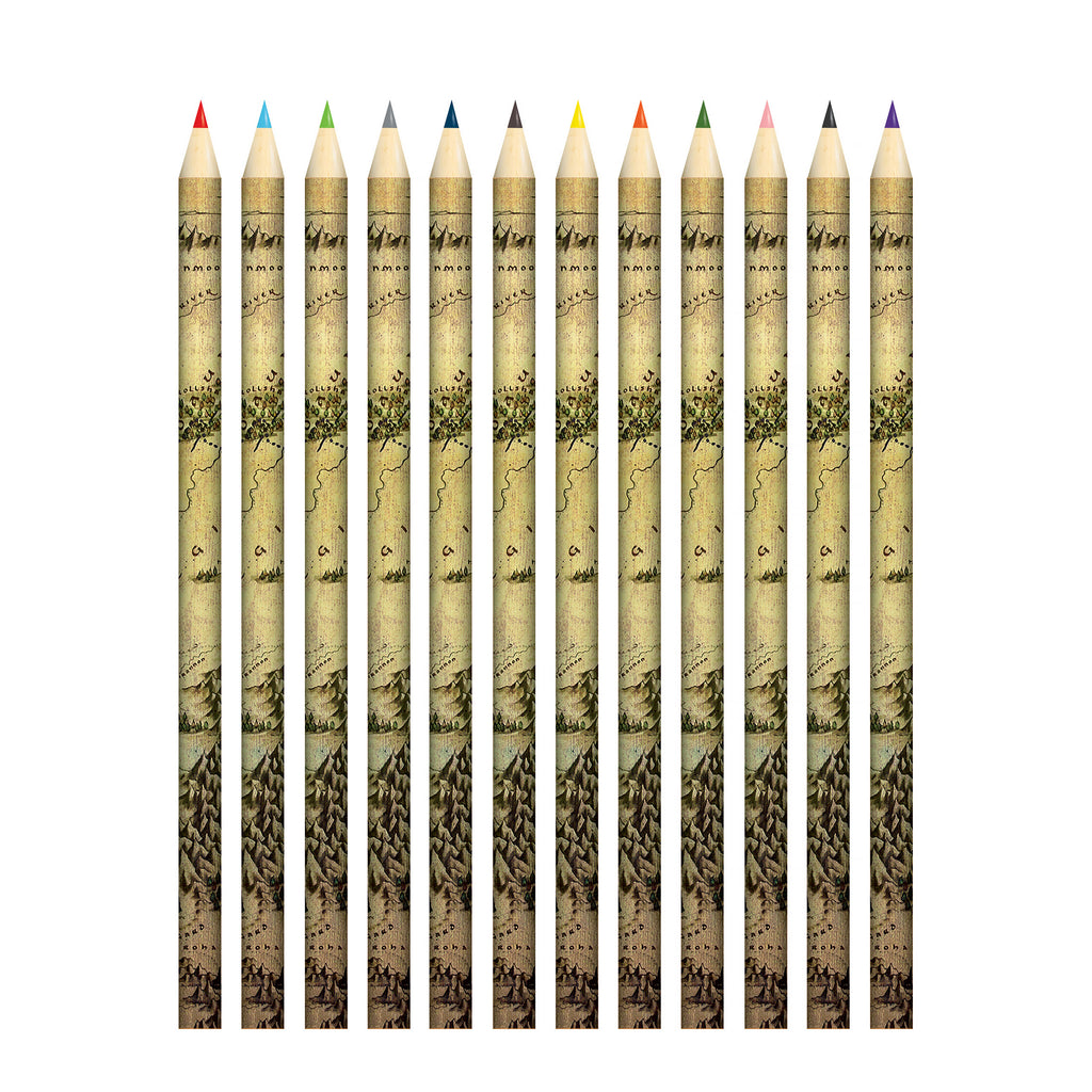 Image produit Le Seigneur des Anneaux - La Communauté de l'Anneau Boîte de Crayons 12 Pièces avec 2 Pages à Colorier