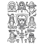 Image produit Le Seigneur des Anneaux - La Communauté de l'Anneau Boîte de Crayons 12 Pièces avec 2 Pages à Colorier