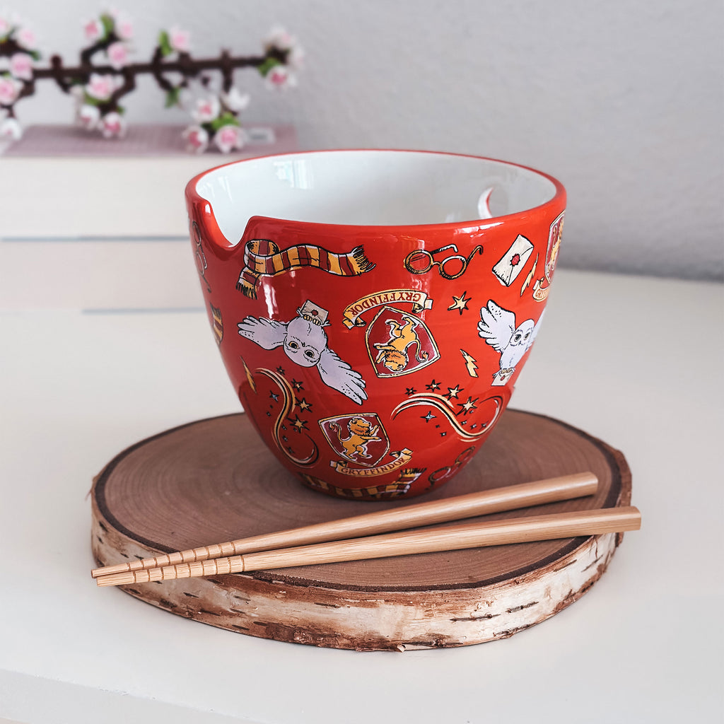 Image produit Bol Ramen Symboles Magiques avec Baguettes - Harry Potter