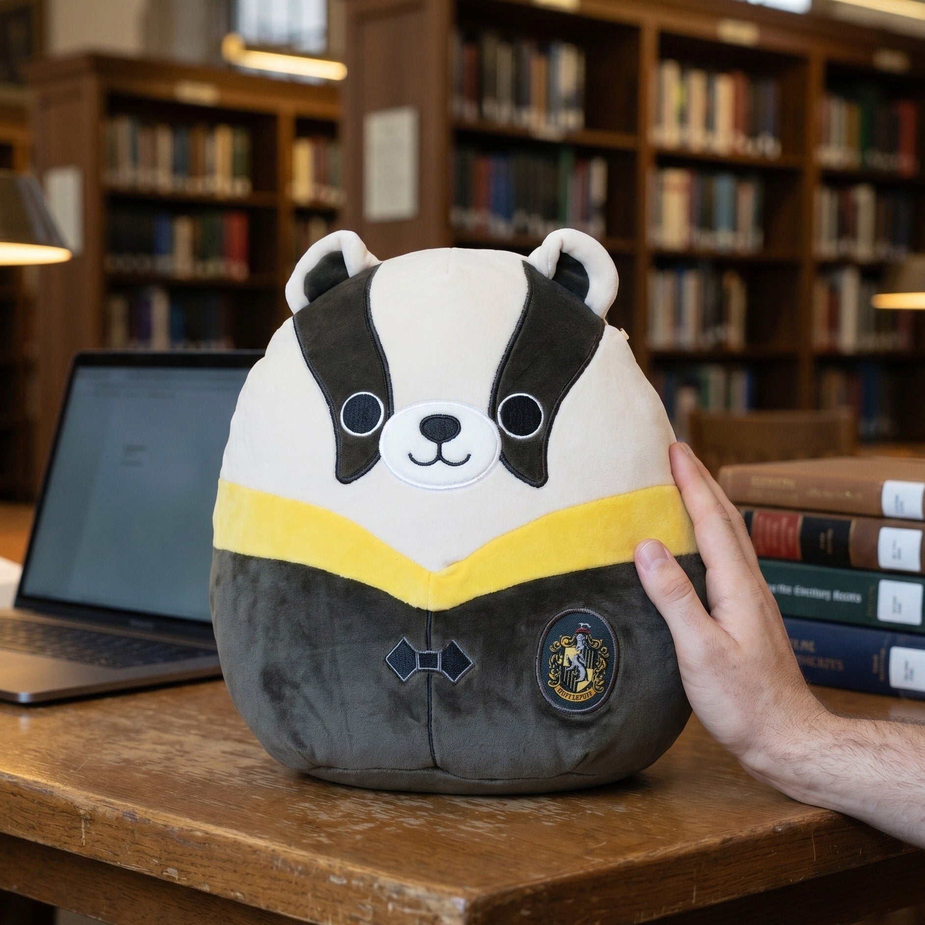 Image produit Harry Potter - Blaireau Poufsouffle en Robe Figurine en Peluche Squishmallows