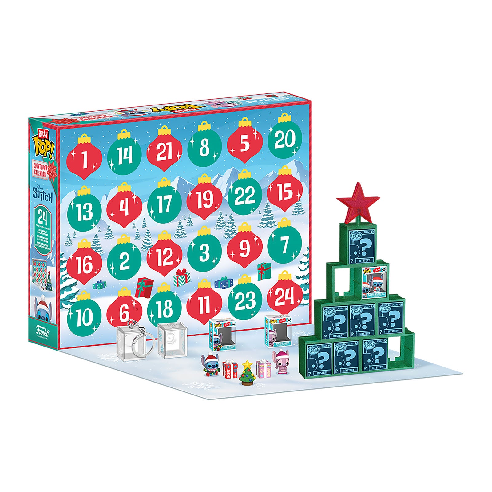 Image produit Calendrier de l’Avent Stitch Holiday Bitty Pop Funko – Lilo & Stitch