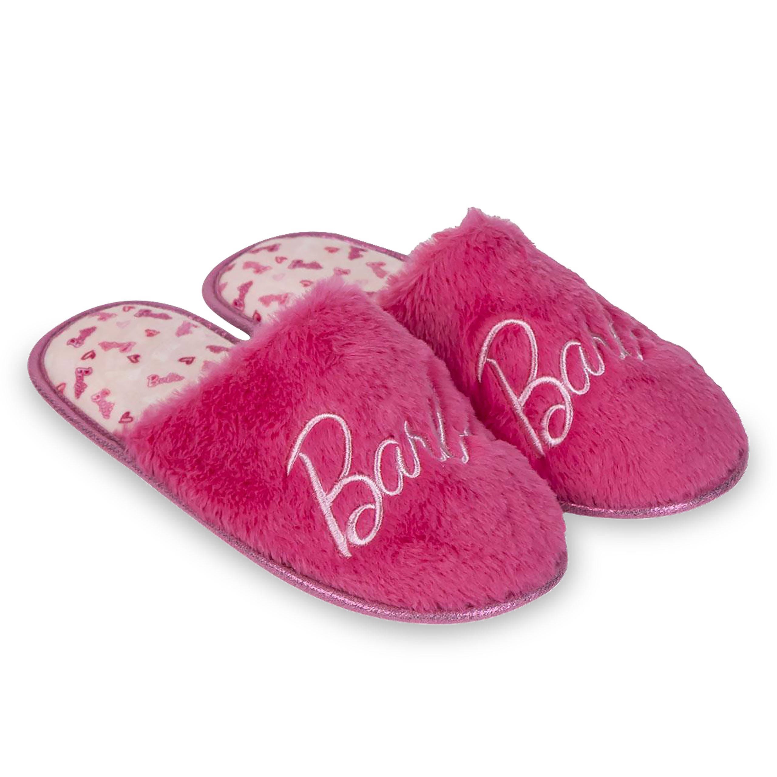 Image produit Barbie - Chaussons en peluche avec logo