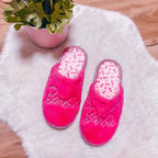 Image produit Barbie - Chaussons en peluche avec logo