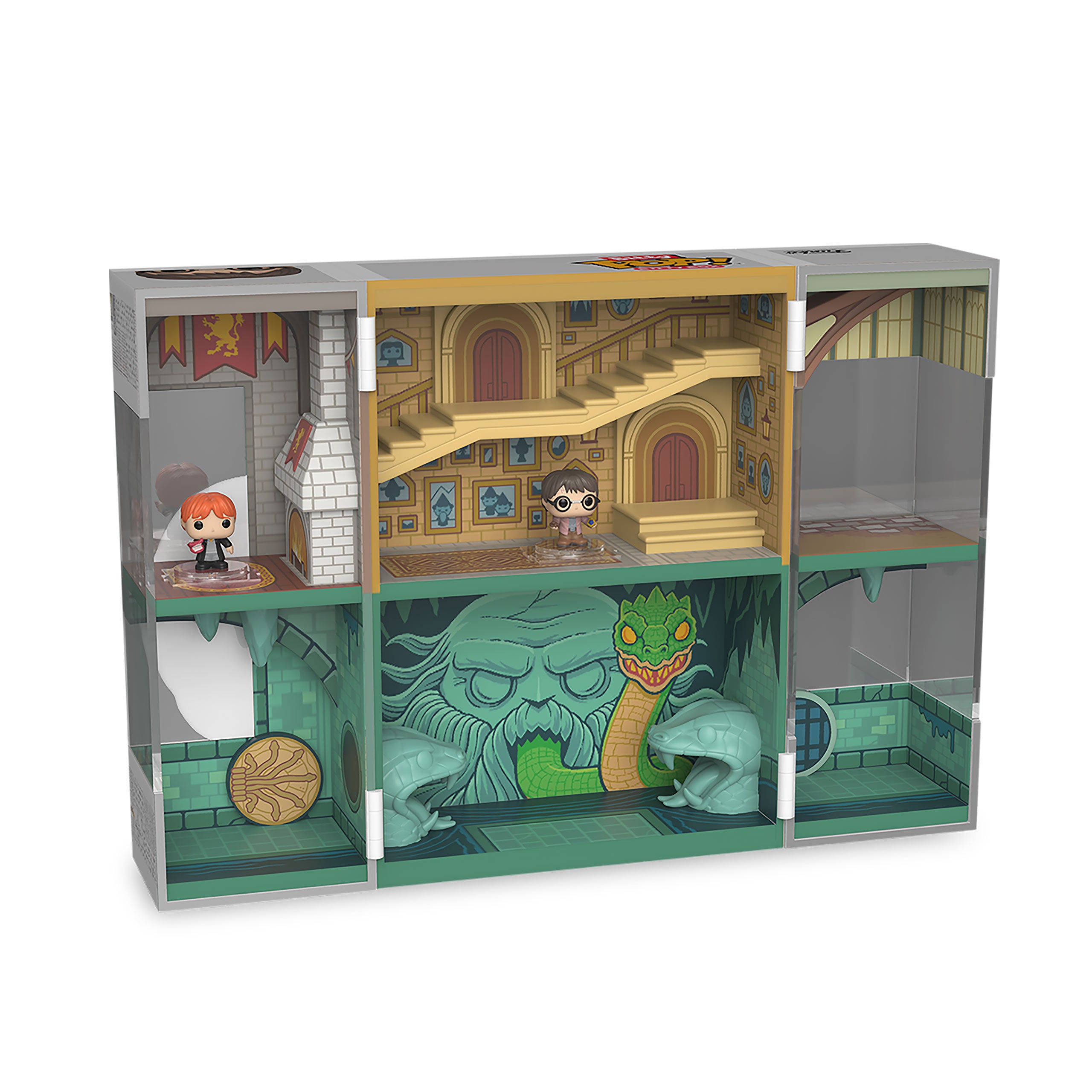 Image produit Harry Potter - Présentoir Funko Bitty Pop Poudlard avec 2 figurines