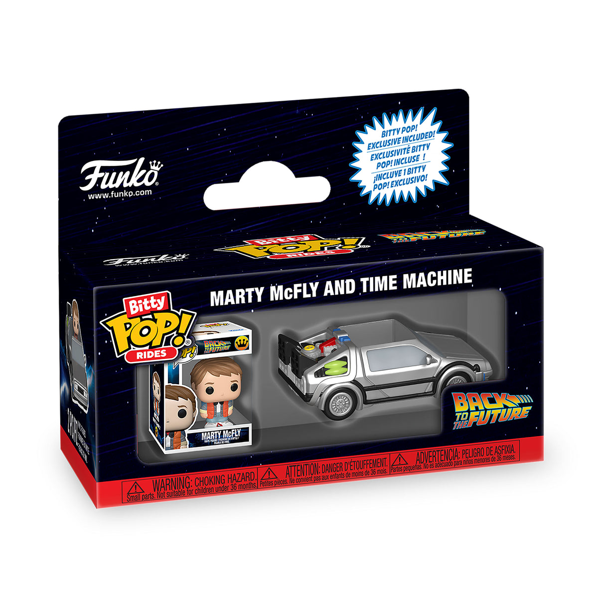 Image produit Retour vers le futur - Ensemble de figurines Funko Bitty Pop Ride DeLorean