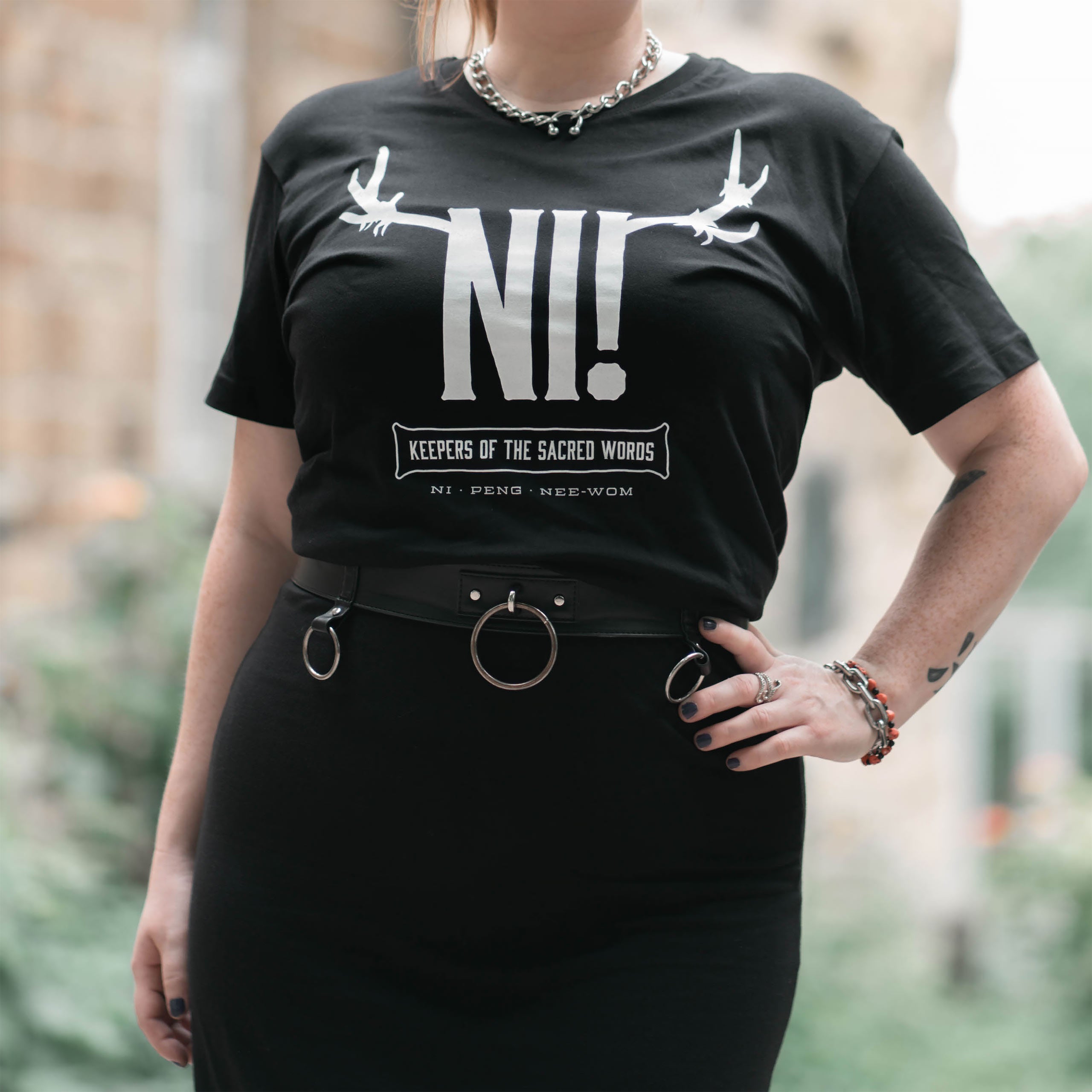 Product image Ni! T-Shirt for Monty Python Fans Black