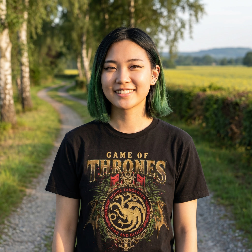 Image produit Game of Thrones - T-shirt Ornements Targaryen Noir