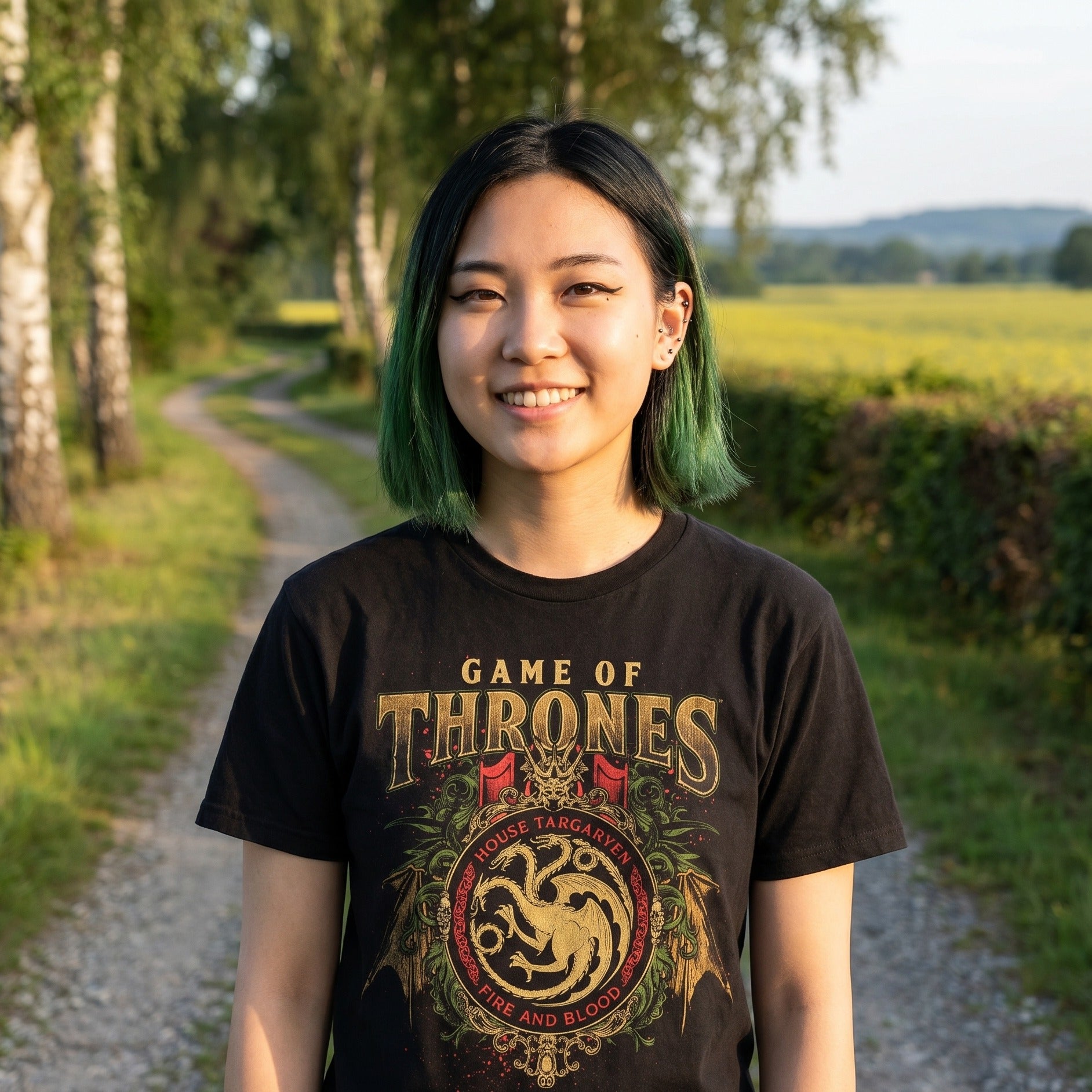Image produit Game of Thrones - T-shirt Ornements Targaryen Noir
