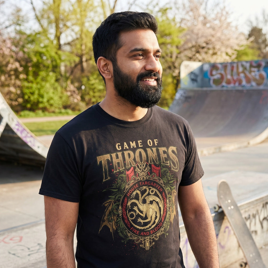 Image produit Game of Thrones - T-shirt Ornements Targaryen Noir