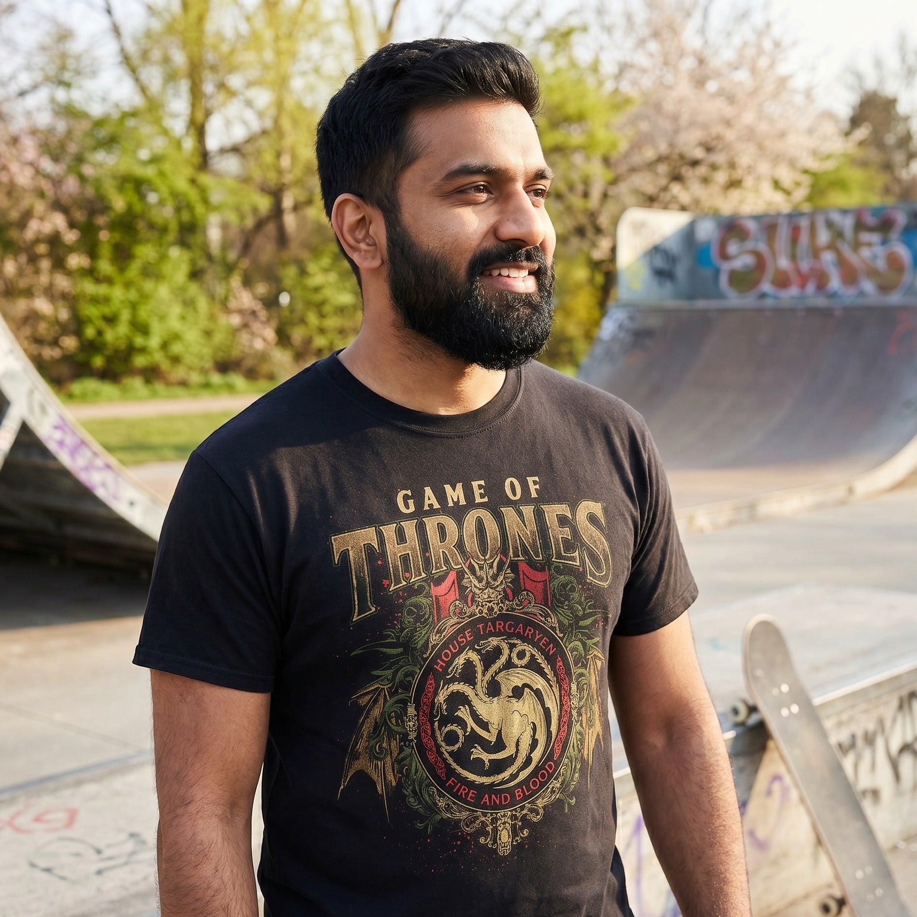 Image produit Game of Thrones - T-shirt Ornements Targaryen Noir