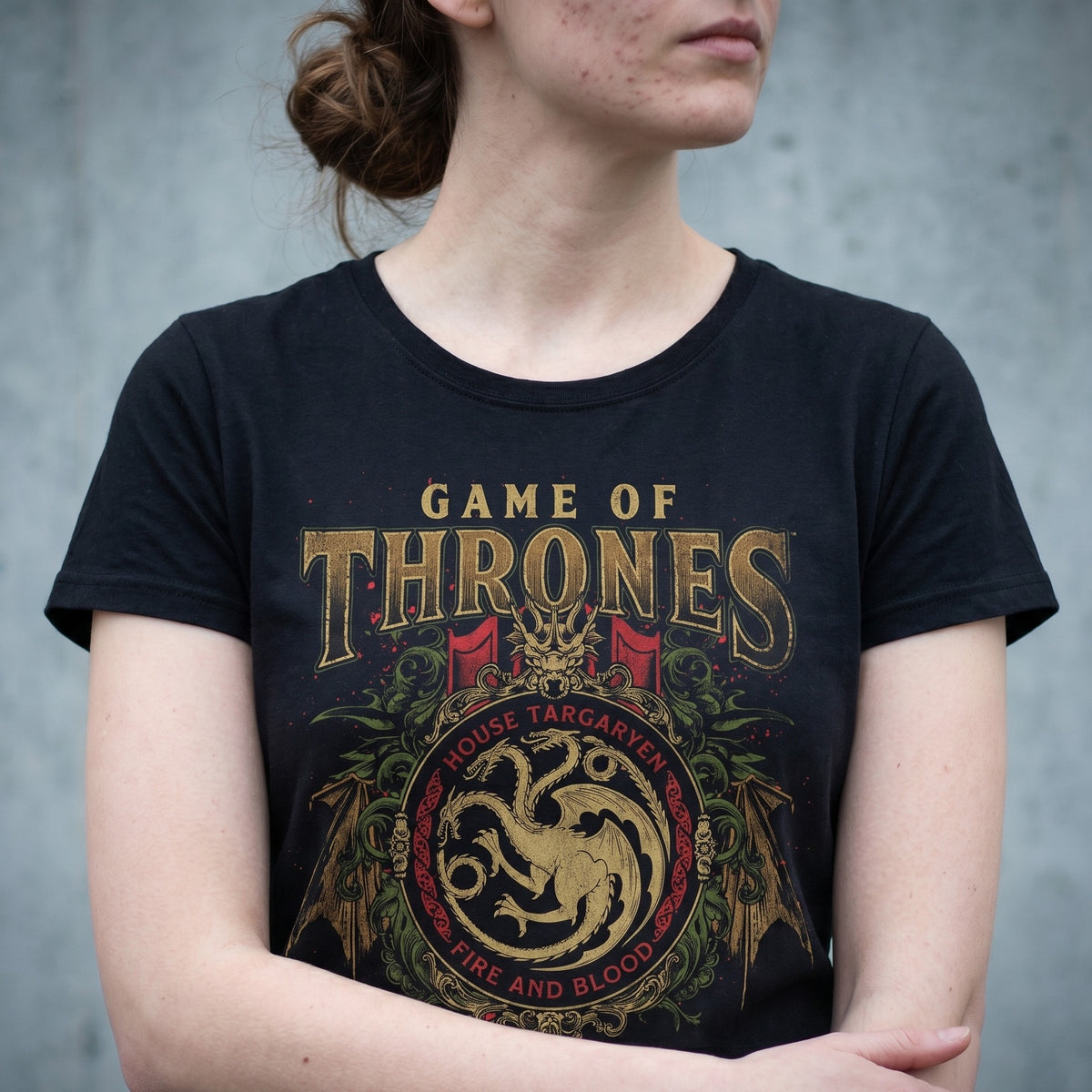 Image produit Game of Thrones - T-shirt Ornements Targaryen Noir