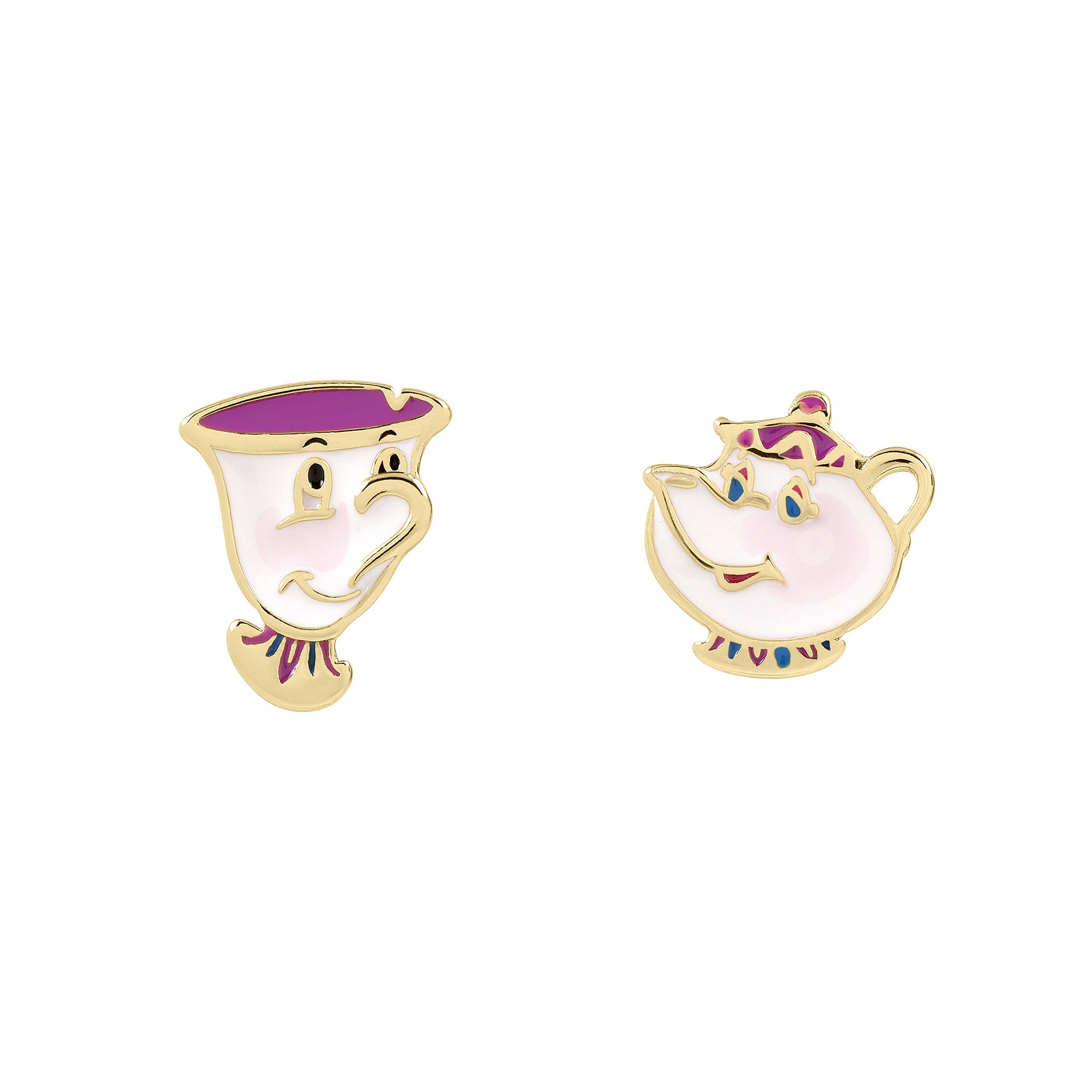 Image produit La Belle et la Bête - Boucles d'oreilles Madame Samovar et Zip
