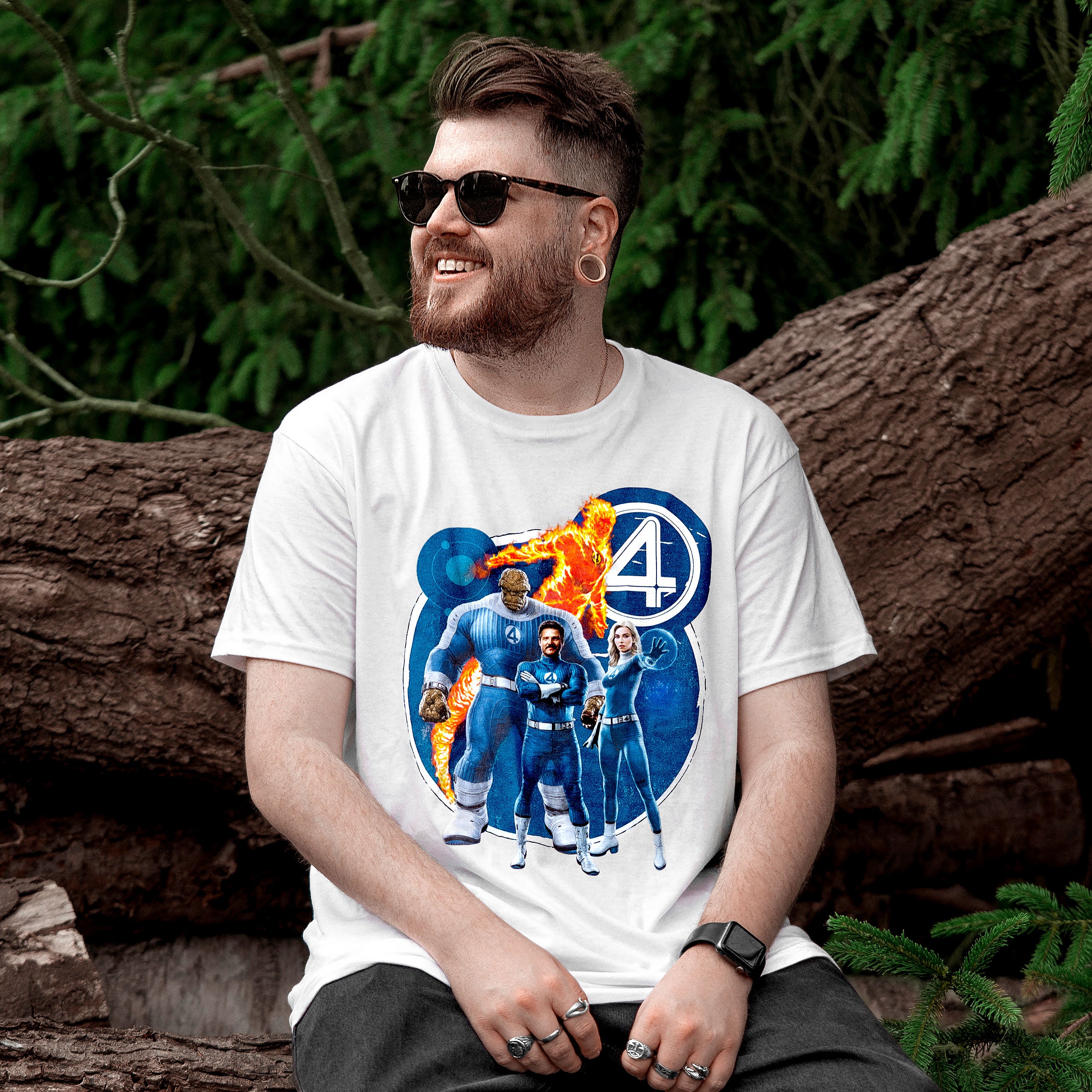 Image produit Fantastic Four - T-Shirt Groupe blanc