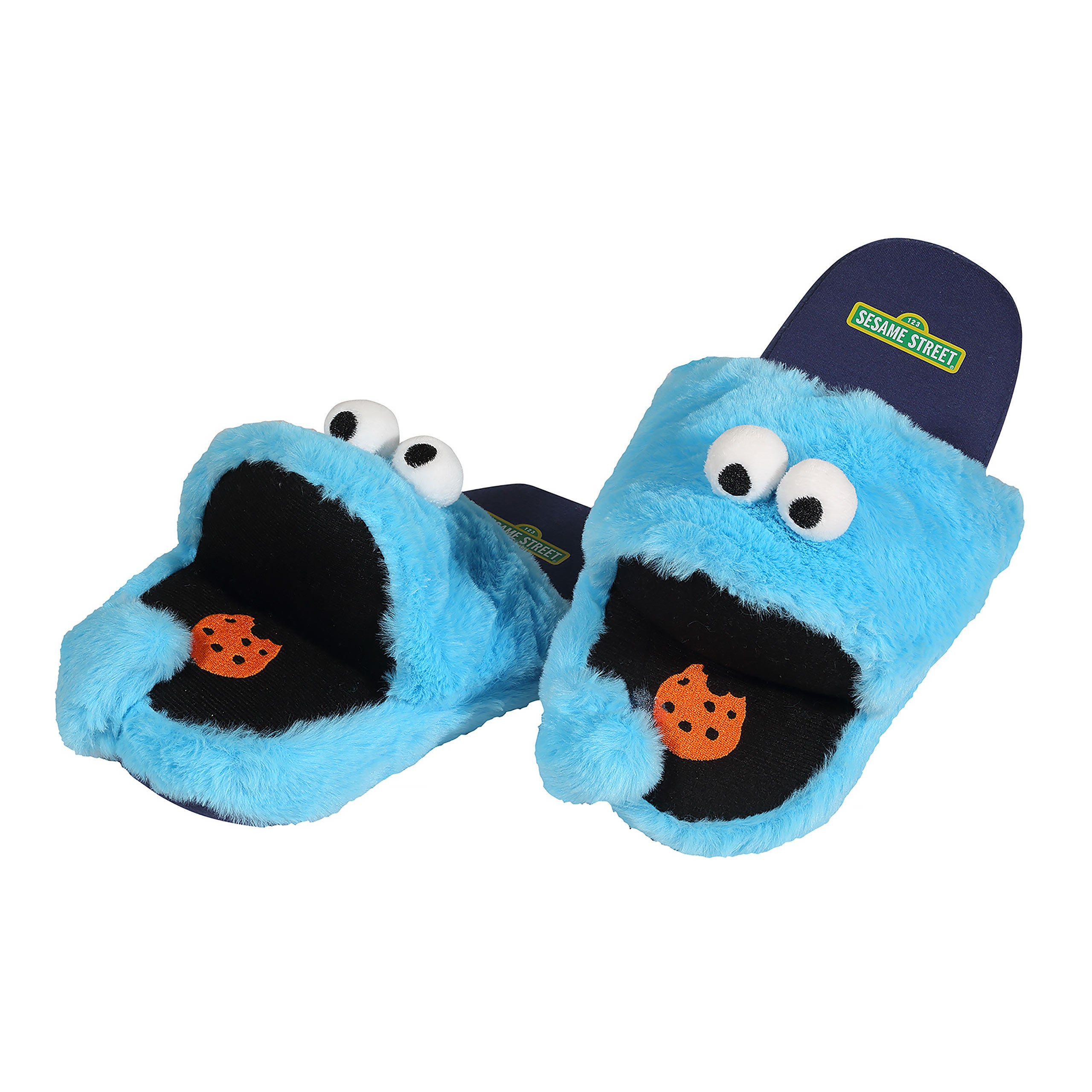 Image produit Pantoufles en peluche Cookie Monster - Rue Sésame