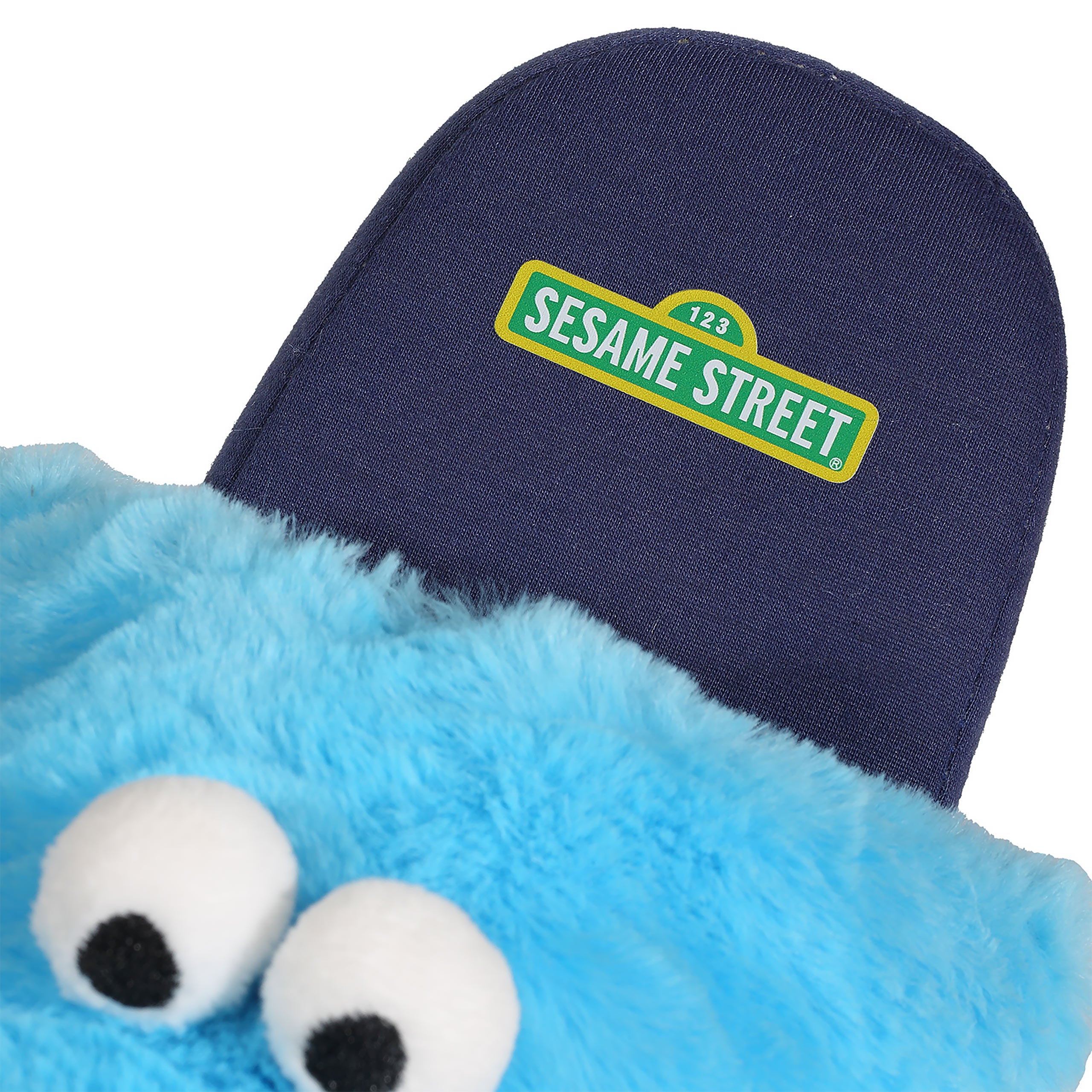 Image produit Pantoufles en peluche Cookie Monster - Rue Sésame