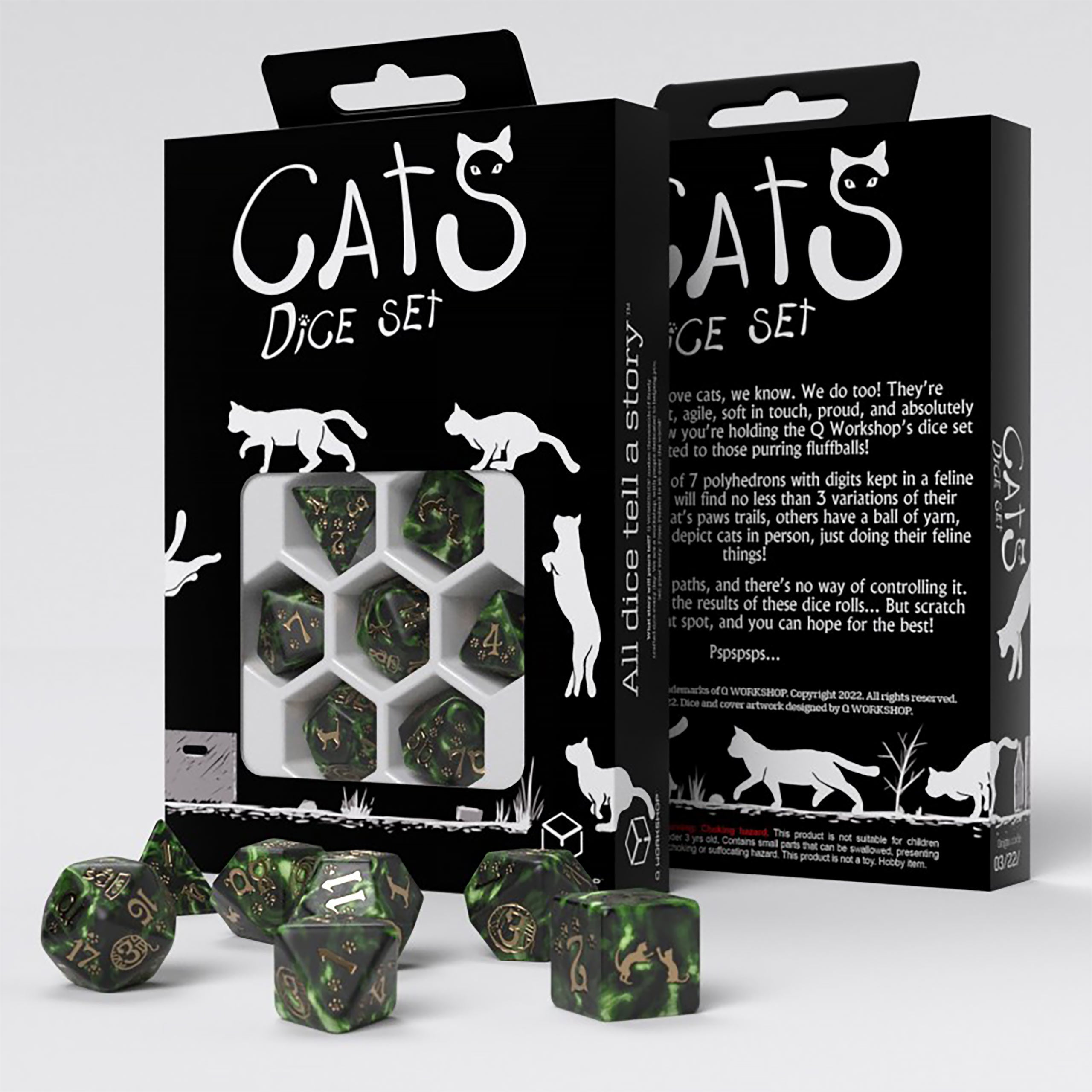 Image produit Chats - Set de dés RPG Pixel 7 pièces