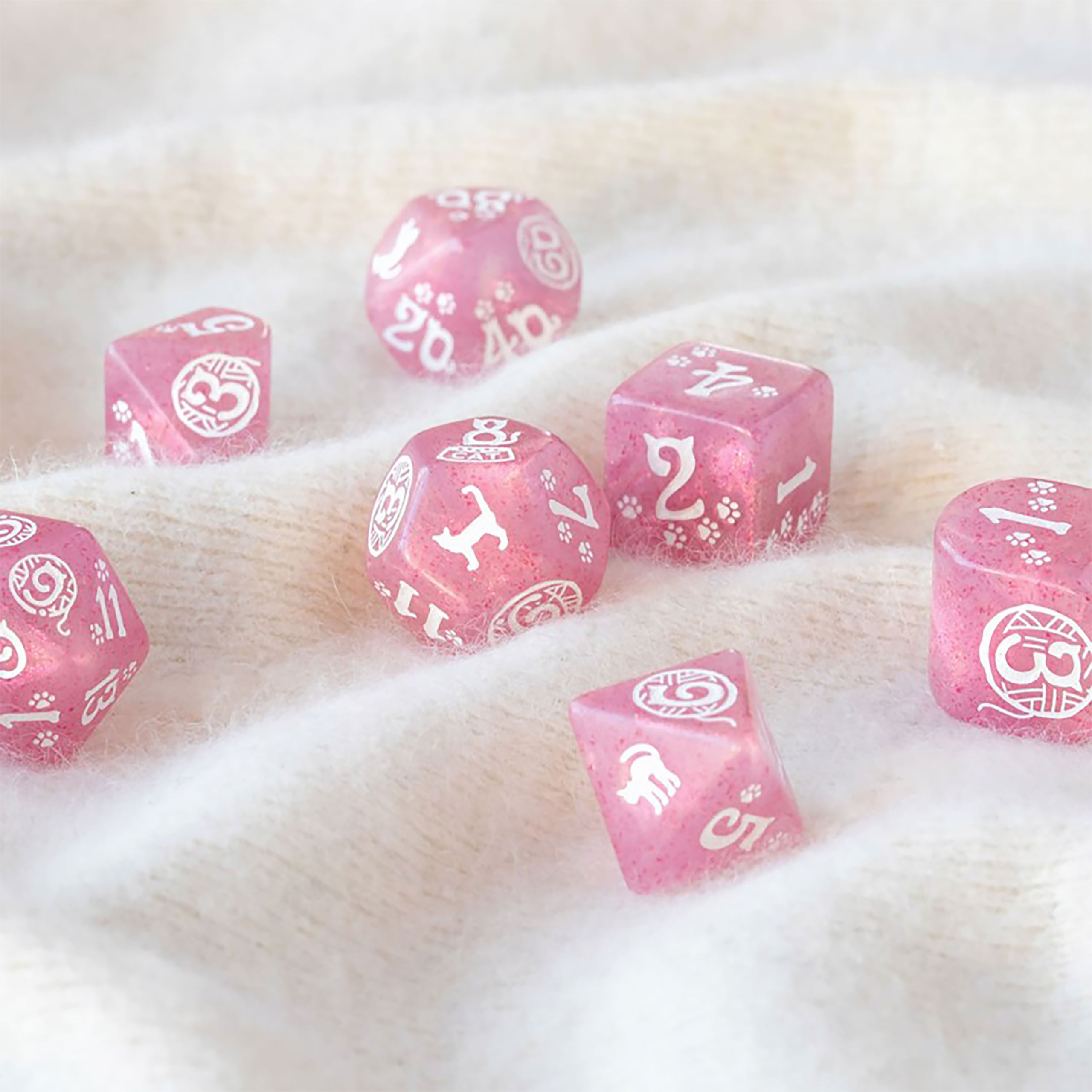 Image produit Cats - Daisy Glitter Set de Dés RPG 7pcs