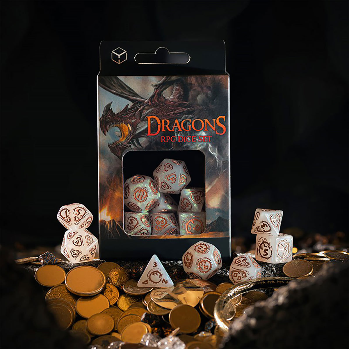 Image produit Dragons - Set de dés Quartz RPG 7 pièces