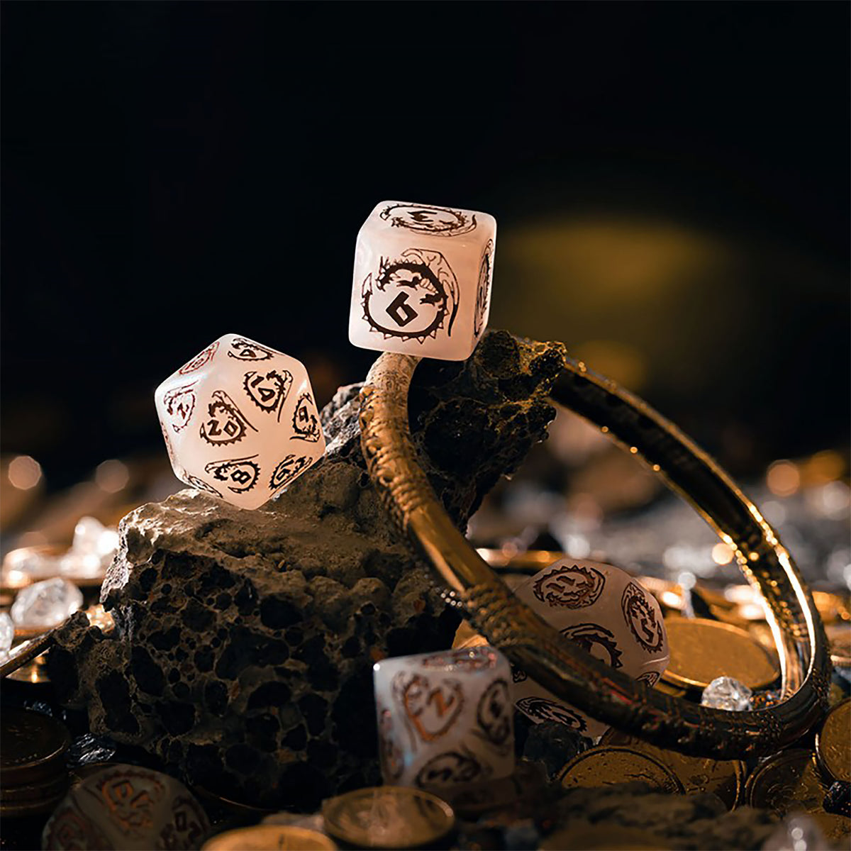 Image produit Dragons - Set de dés Quartz RPG 7 pièces