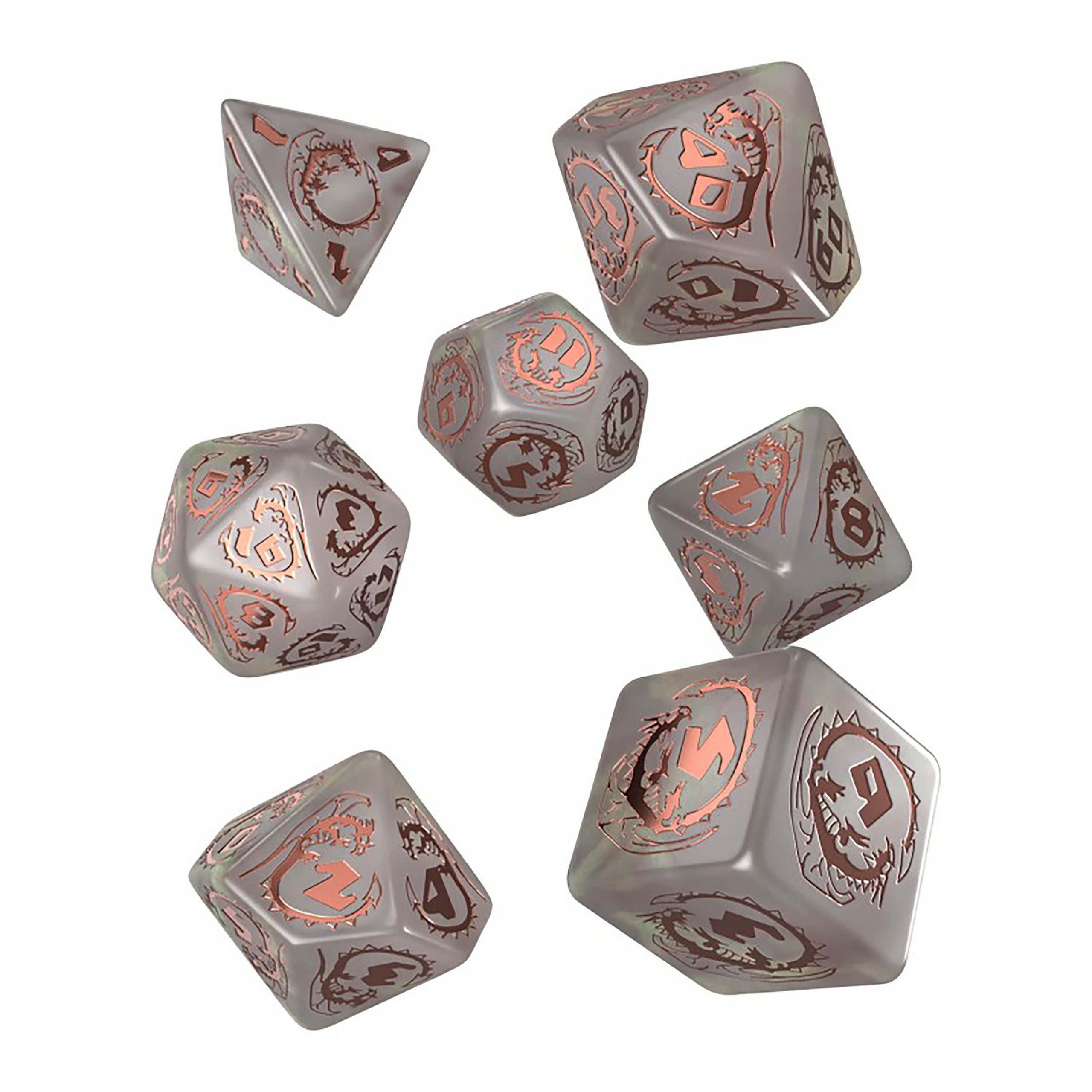 Image produit Dragons - Set de dés Quartz RPG 7 pièces