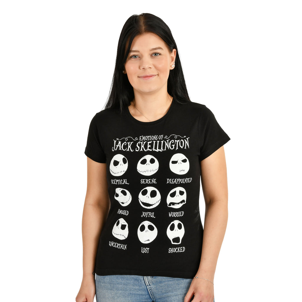 Image produit Nightmare Before Christmas - Jack Emotions T-Shirt Femme Noir