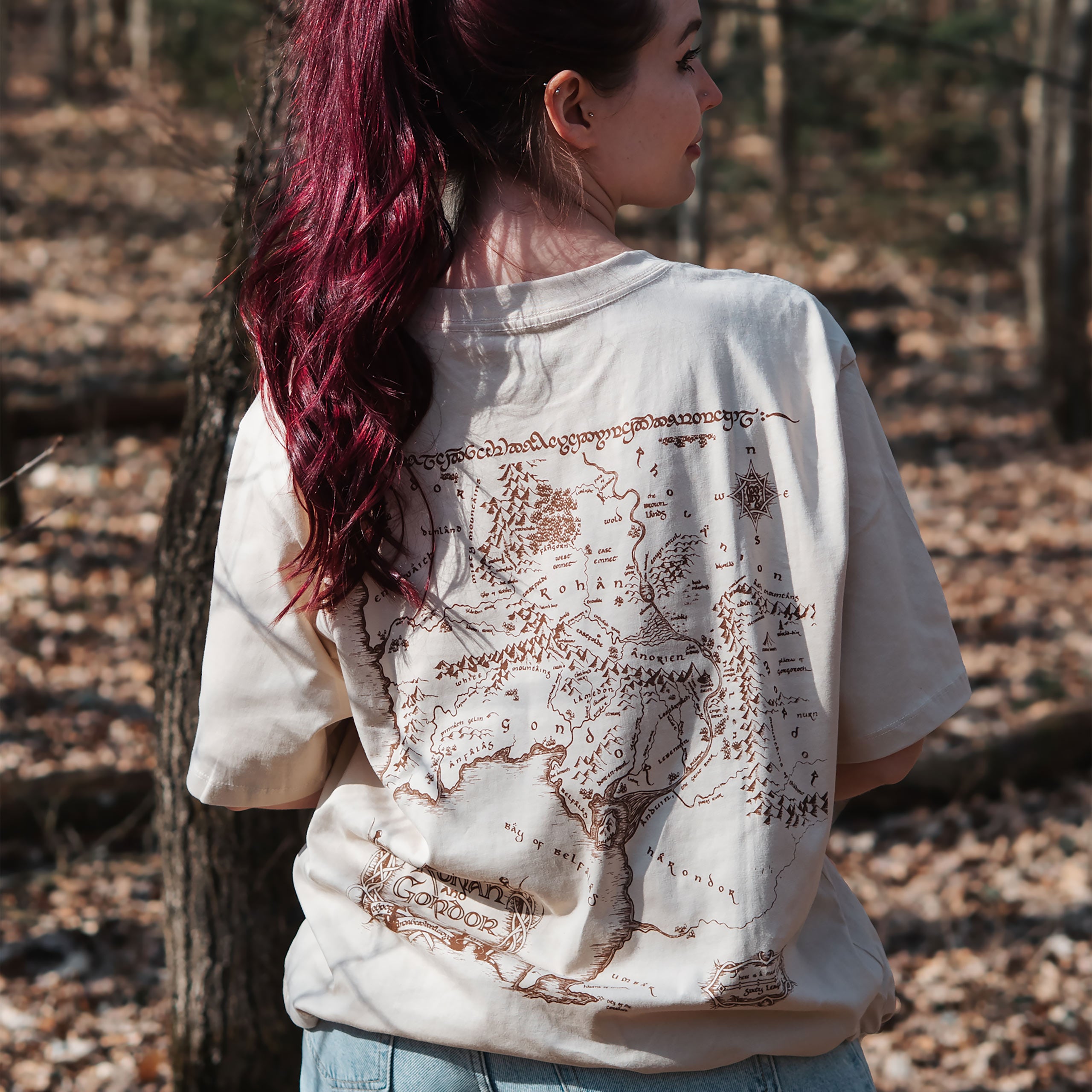 Image produit Le Seigneur des Anneaux - T-shirt oversize beige Rohan et Gondor