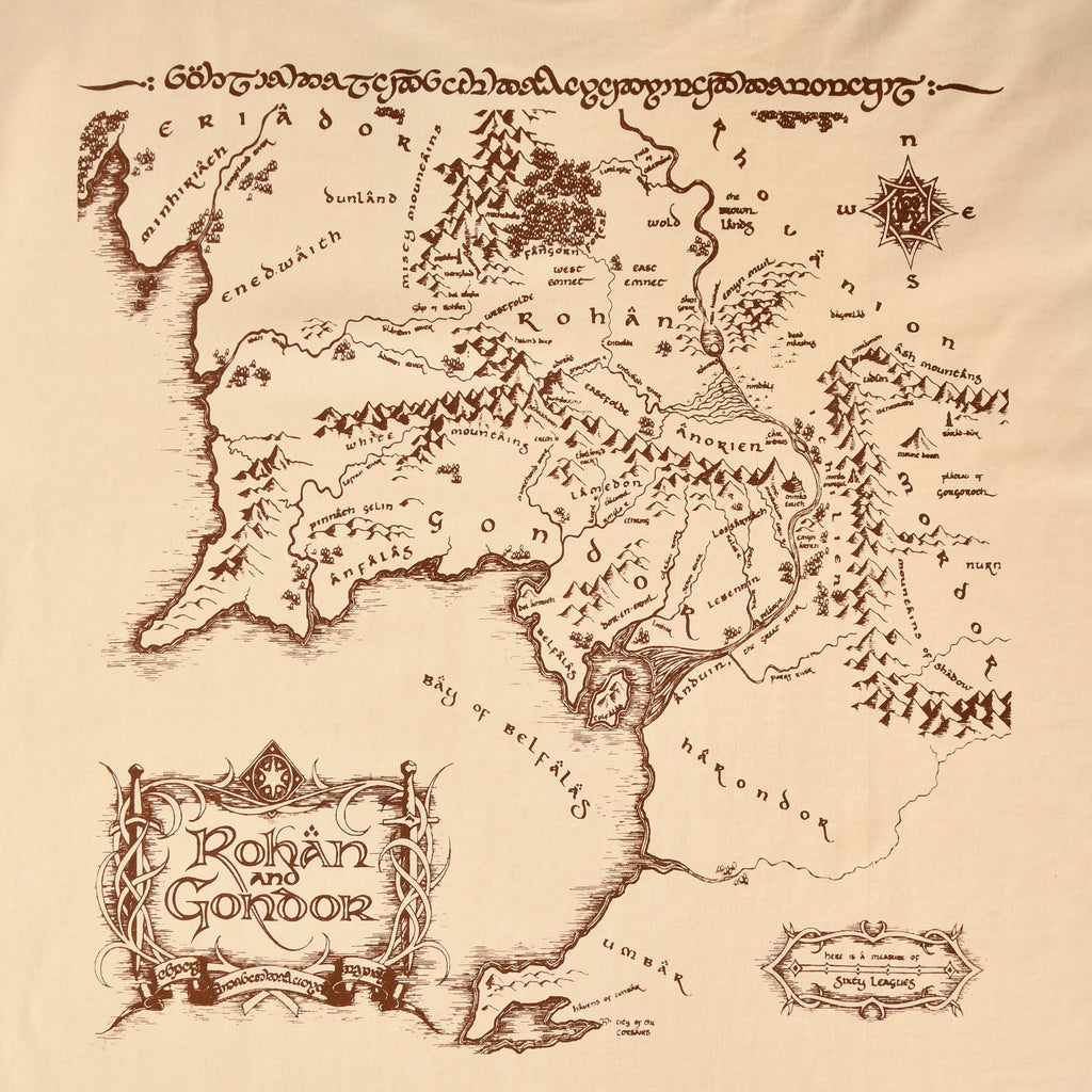 Image produit Le Seigneur des Anneaux - T-shirt oversize beige Rohan et Gondor