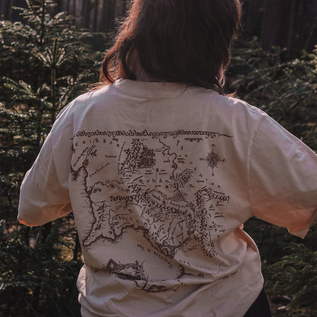 Image produit Le Seigneur des Anneaux - T-shirt oversize beige Rohan et Gondor