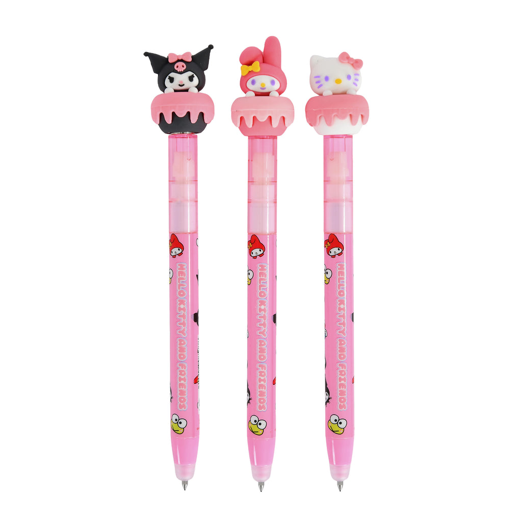 Image produit Sanrio - Hello Kitty and Friends Stylos-bille effaçables, lot de 3